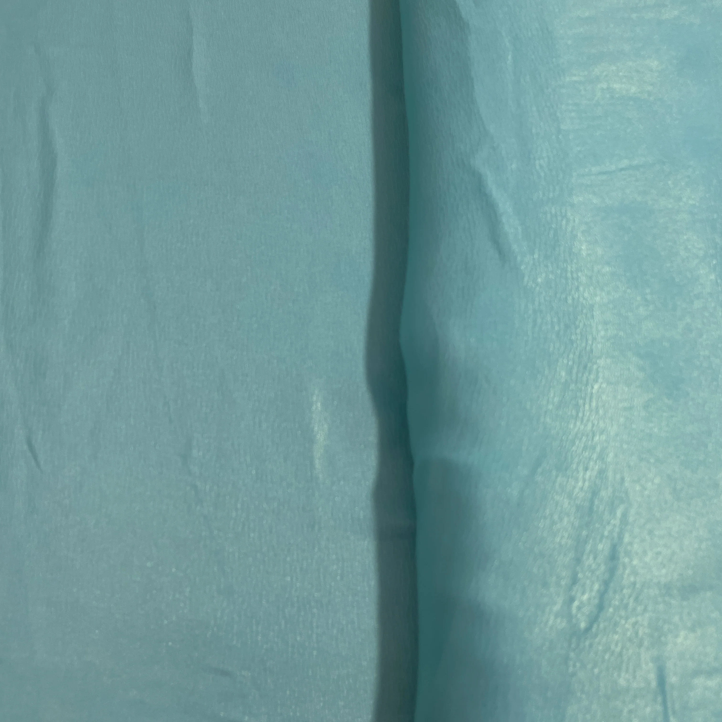 Aqua Blue Solid Gold Shimmer georgette Satin - Image 3