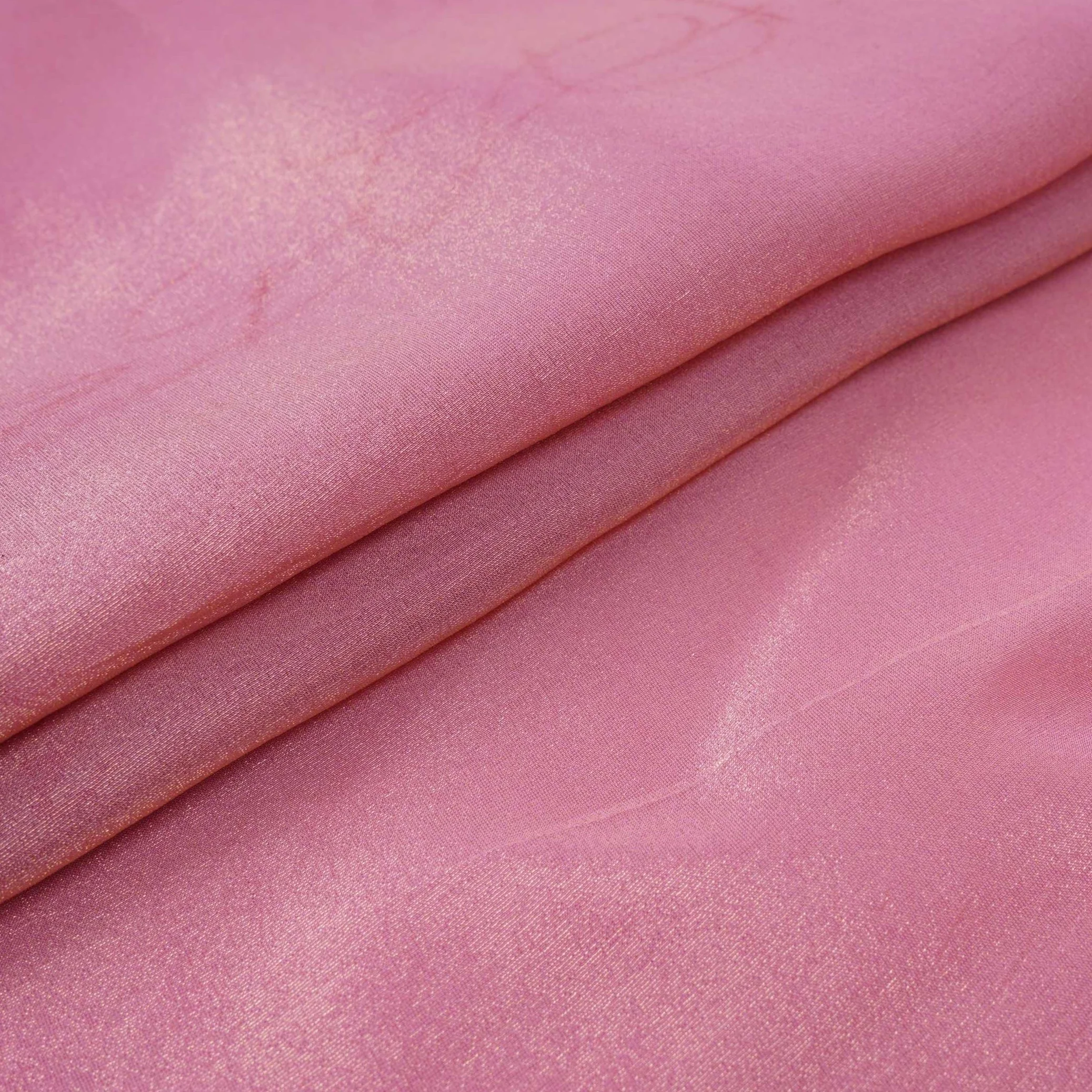 Baby Pink Solid Shimmer Tissue Fabric NFS-03 - Image 5