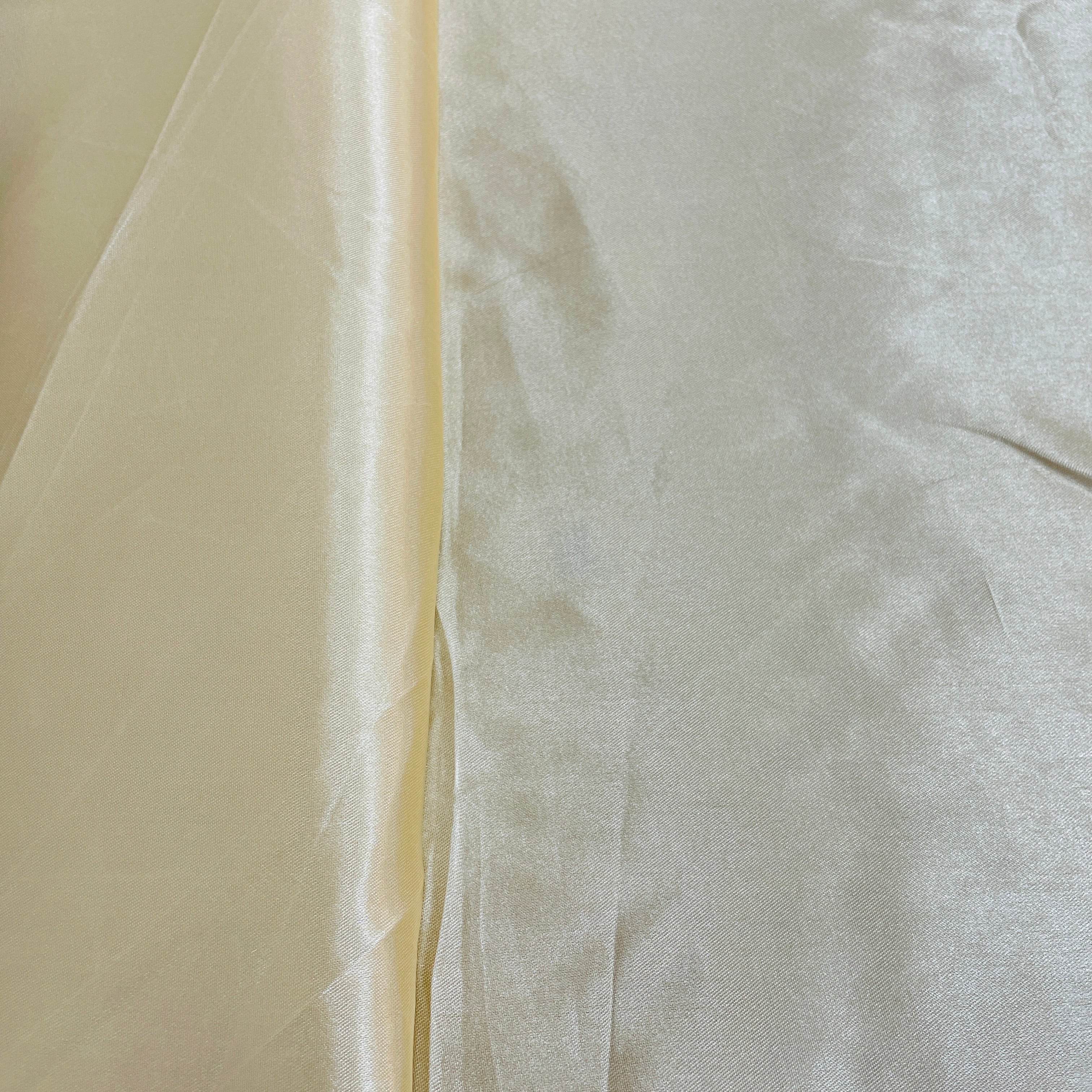 Banana Yellow Solid Satin Fabric - Image 3