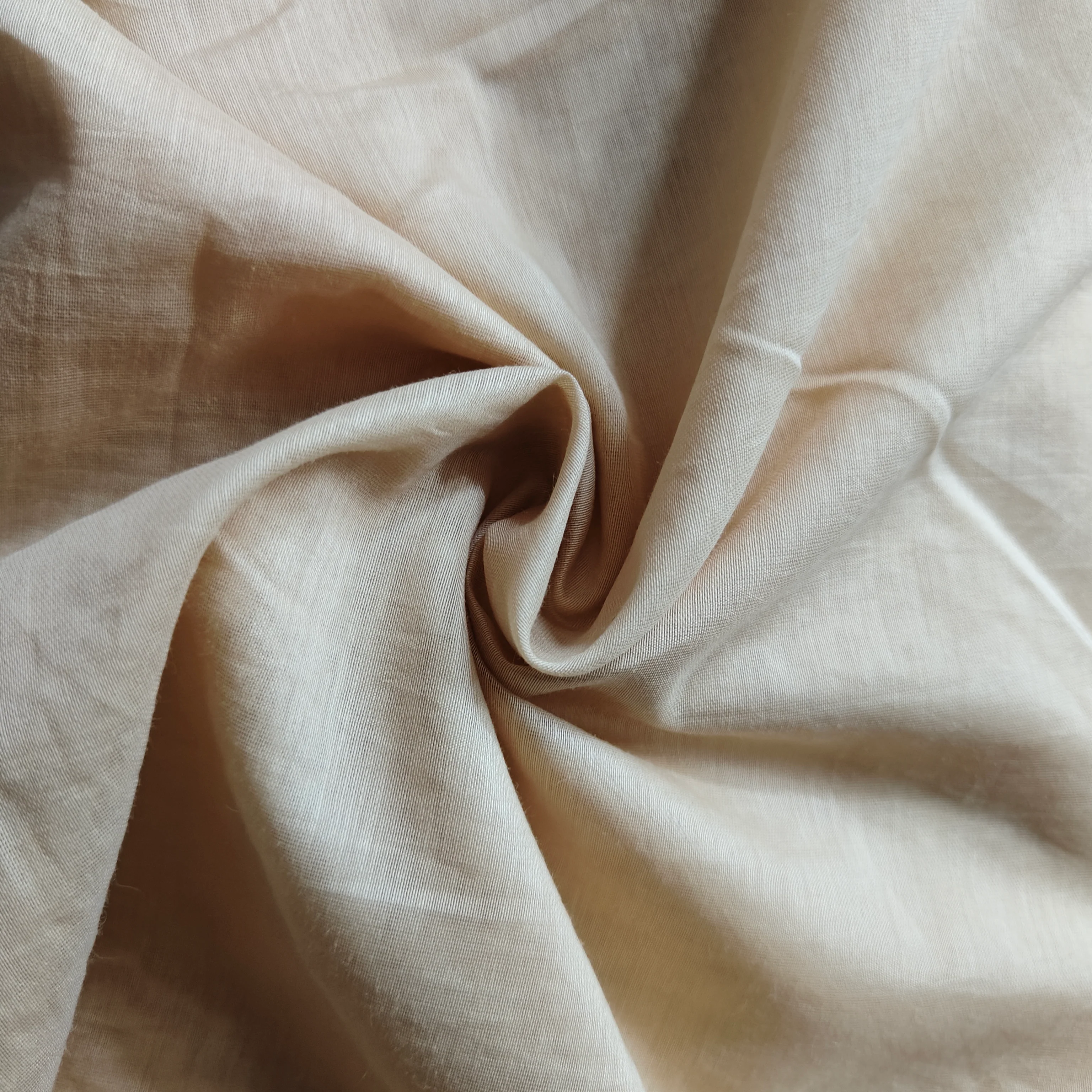 Beige Solid Mul Chanderi Fabric DC-30341 - Image 2
