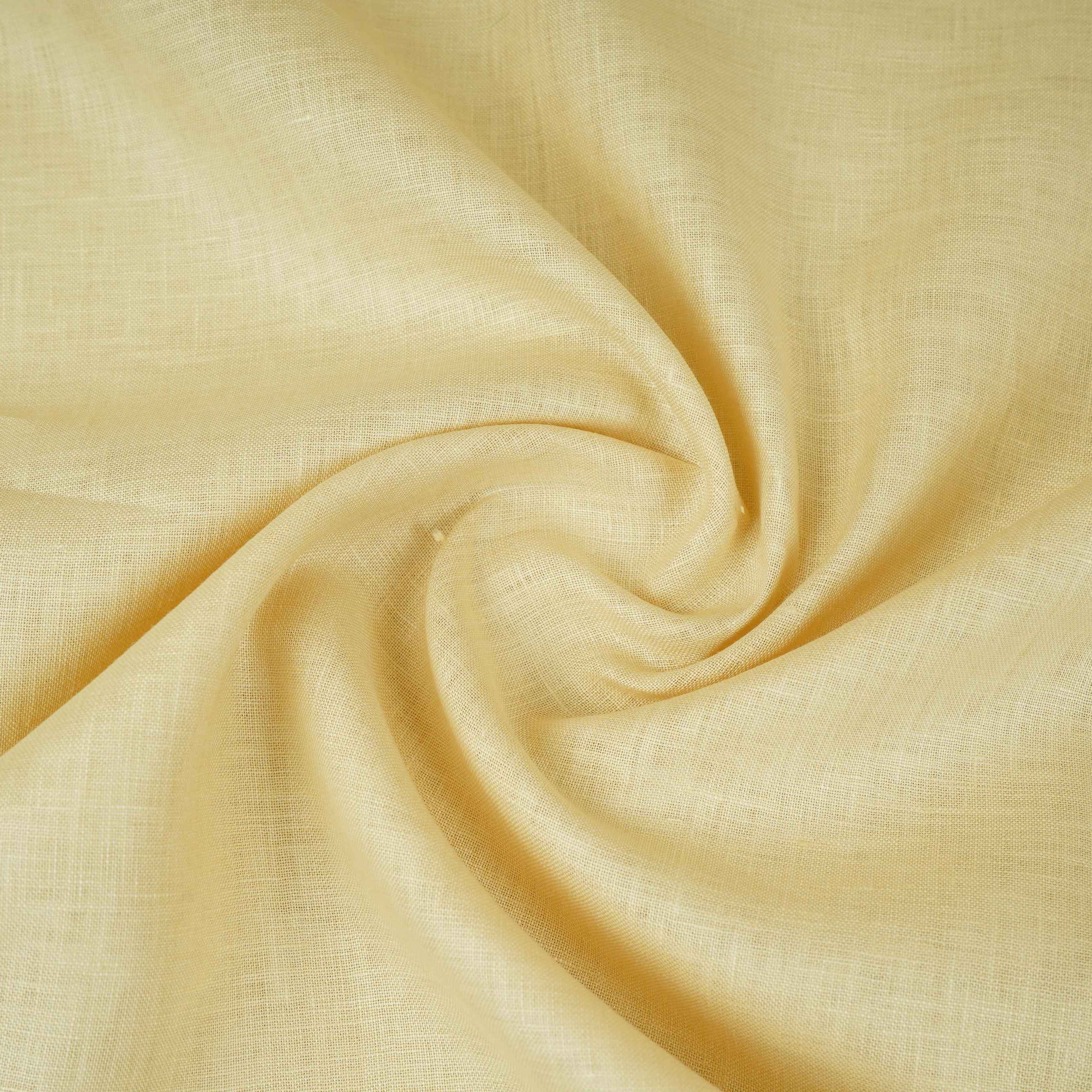 Beige Solid Pure Linen 60 Lea Fabric UT-30492 - Image 3