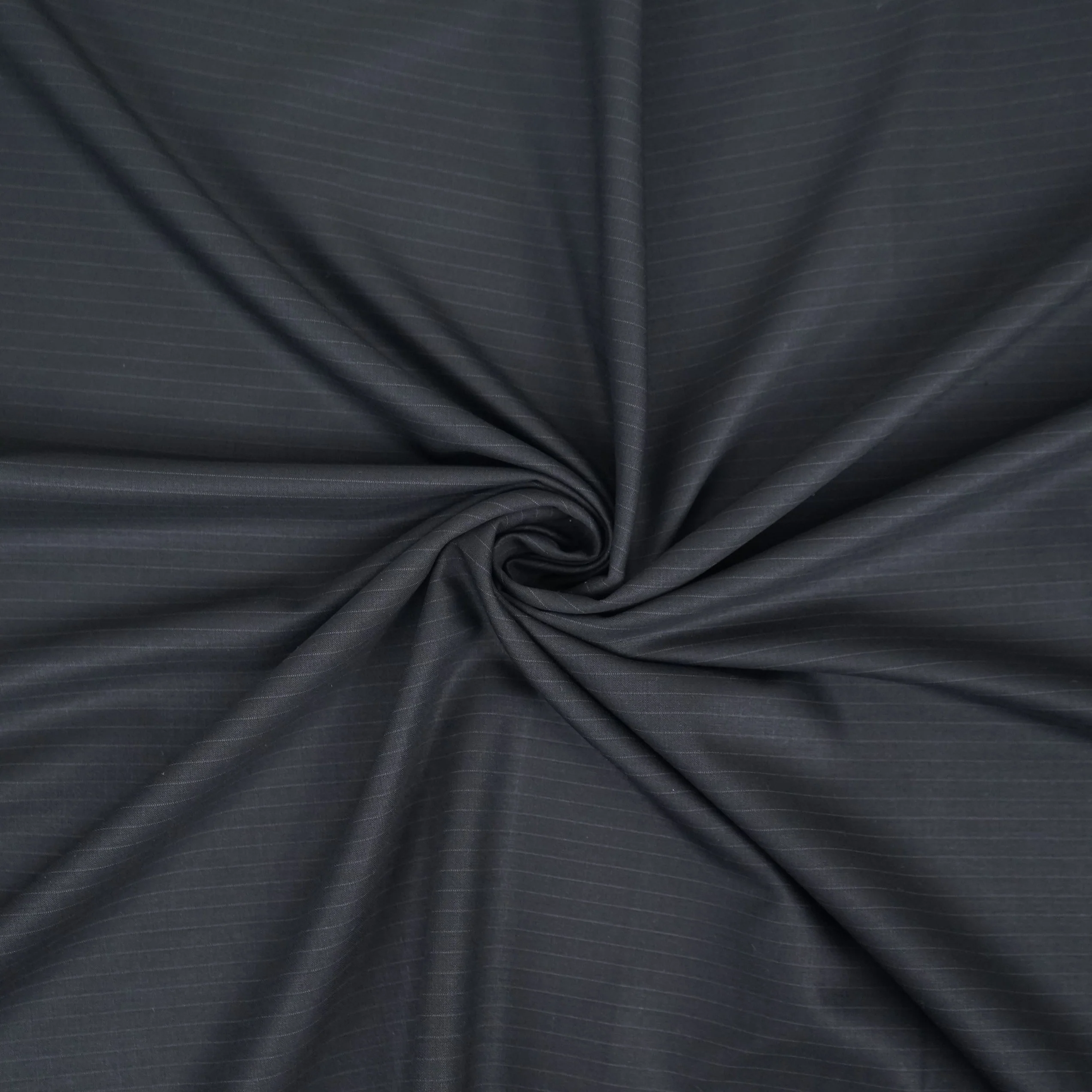 Black Pin Stripes Suiting Fabric ASMI-31281 - Image 3