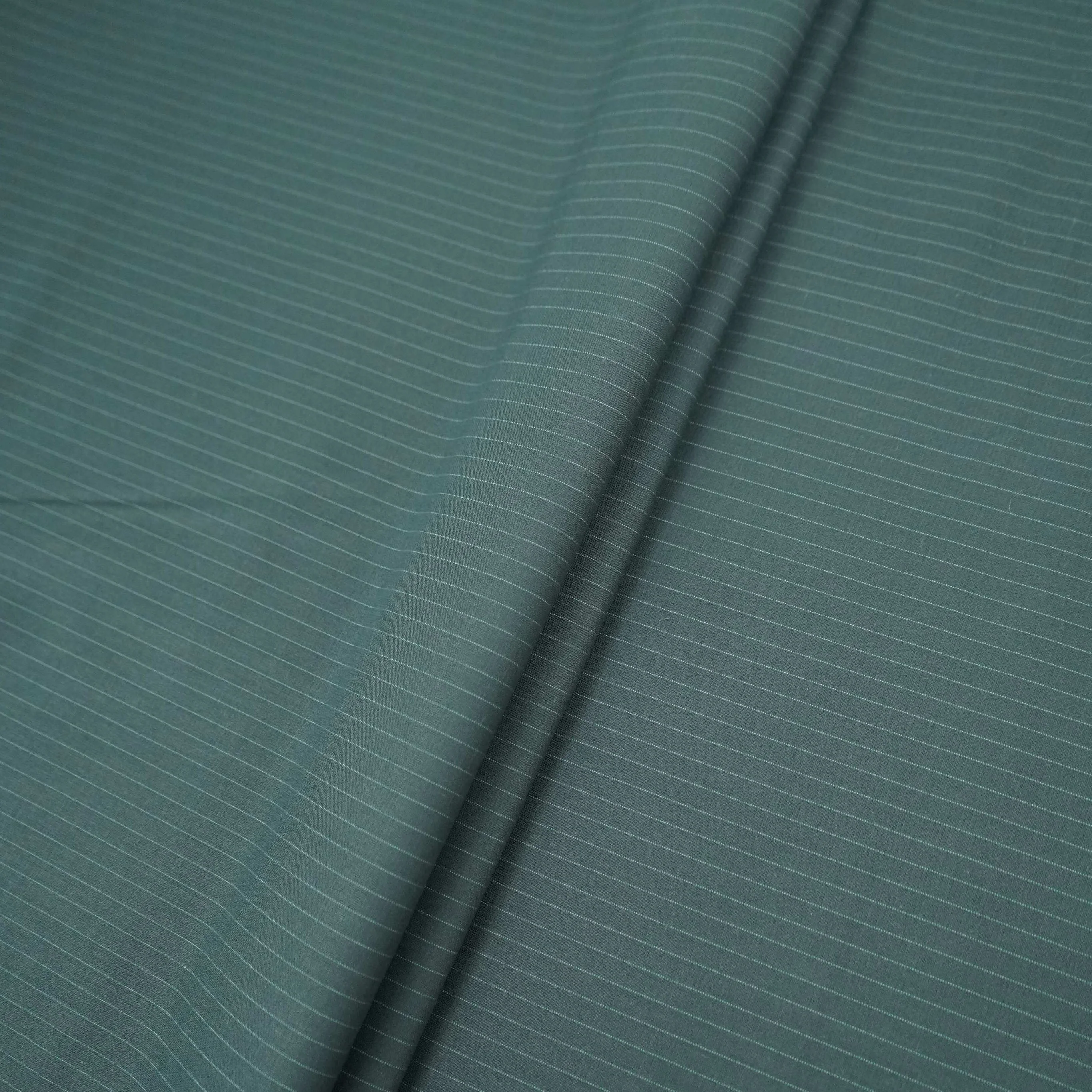 Black Pin Stripes Suiting Fabric ASMI-31286 - Image 3