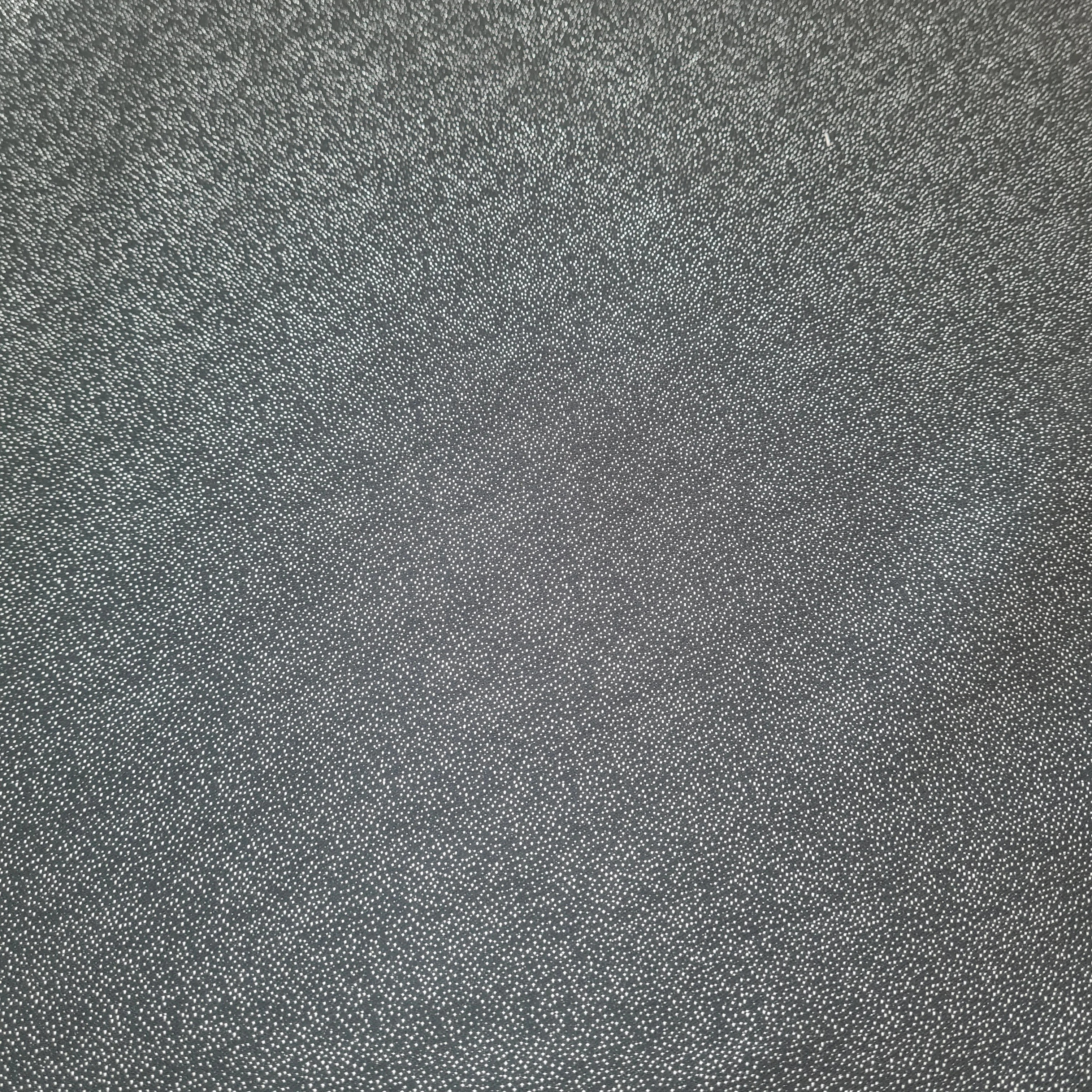 Black Silver Foil Lycra Cotton Satin Fabric - Image 2