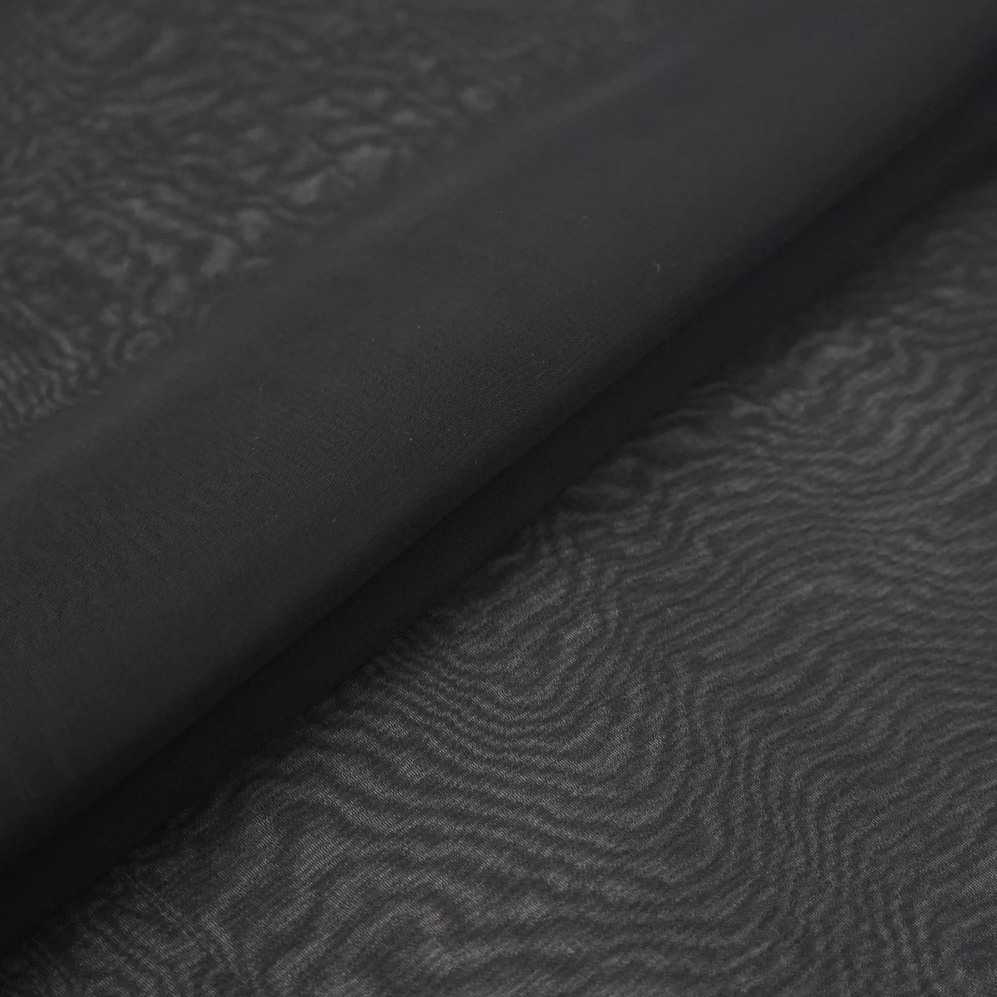 Black Solid 60gm Georgette Fabric SSMG-16 - Image 4