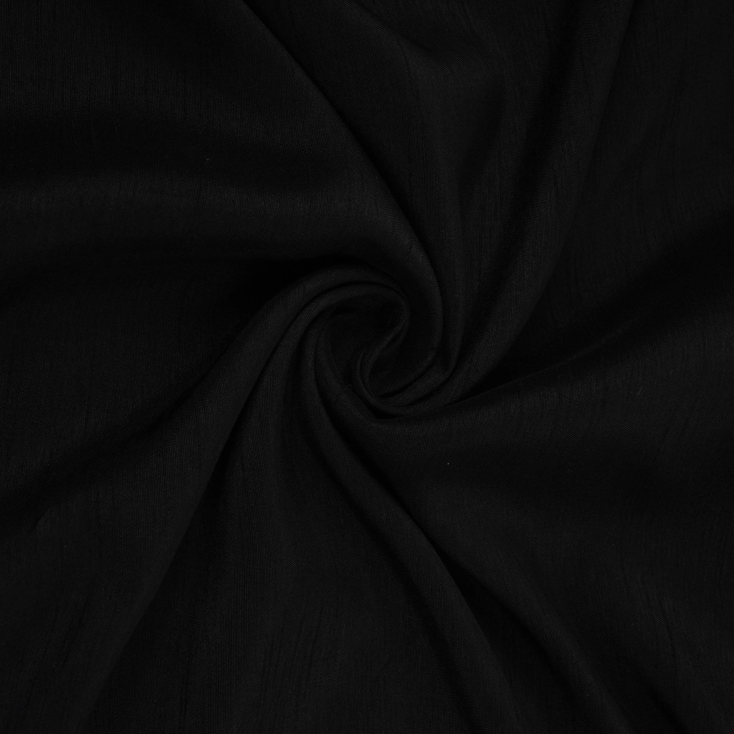 Black Solid Bemberg Raw Silk Fabric SSMR-07 - Image 4