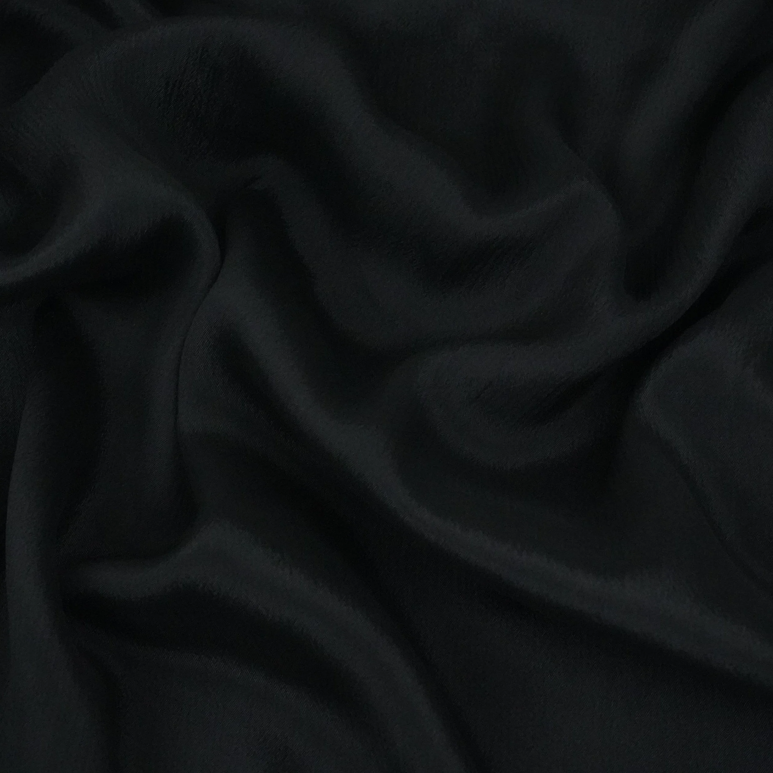 Black Solid Chinon Fabric NFC-06 - Image 3
