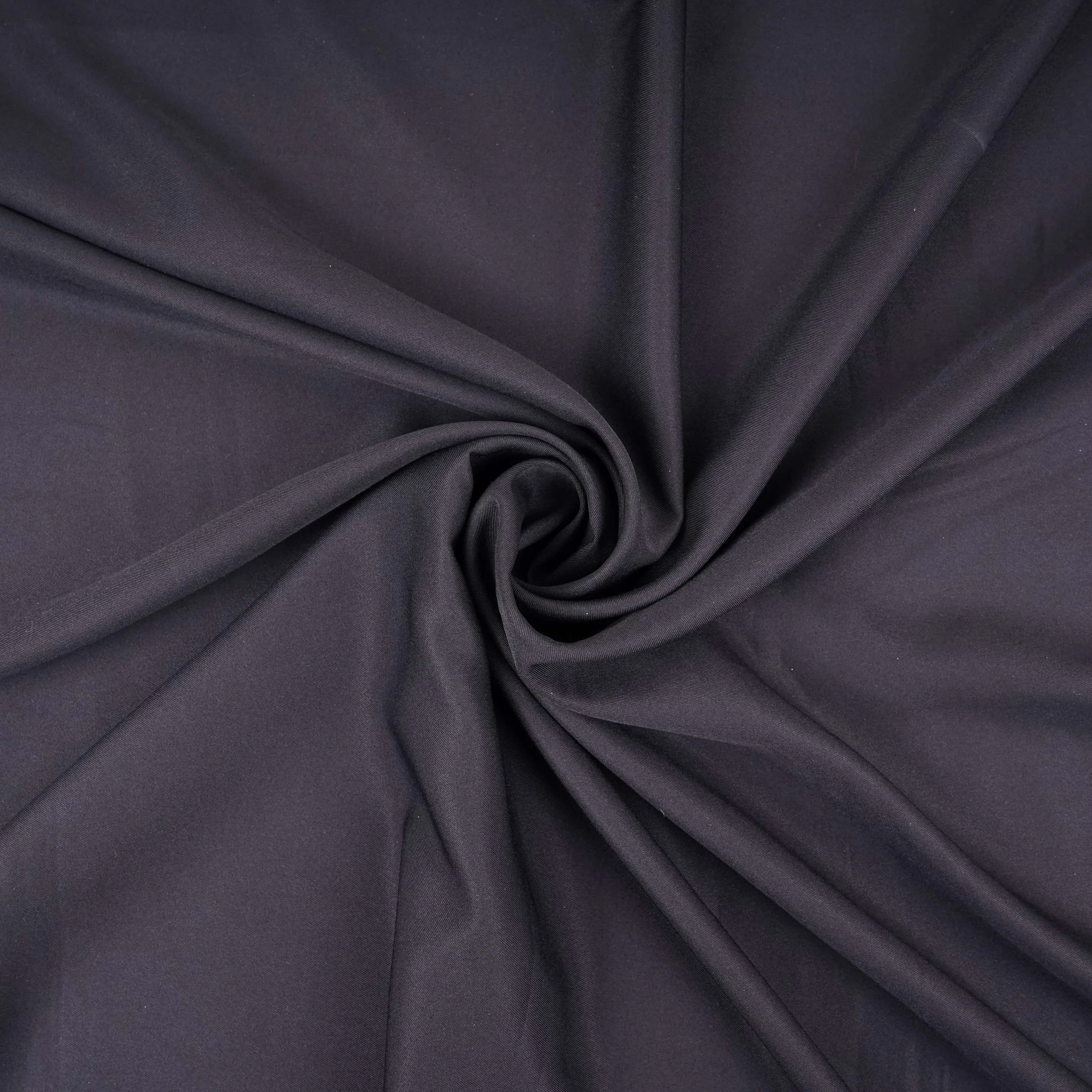 Black Solid Japanese Crepe Shirting Fabric PG-30372 - Image 2