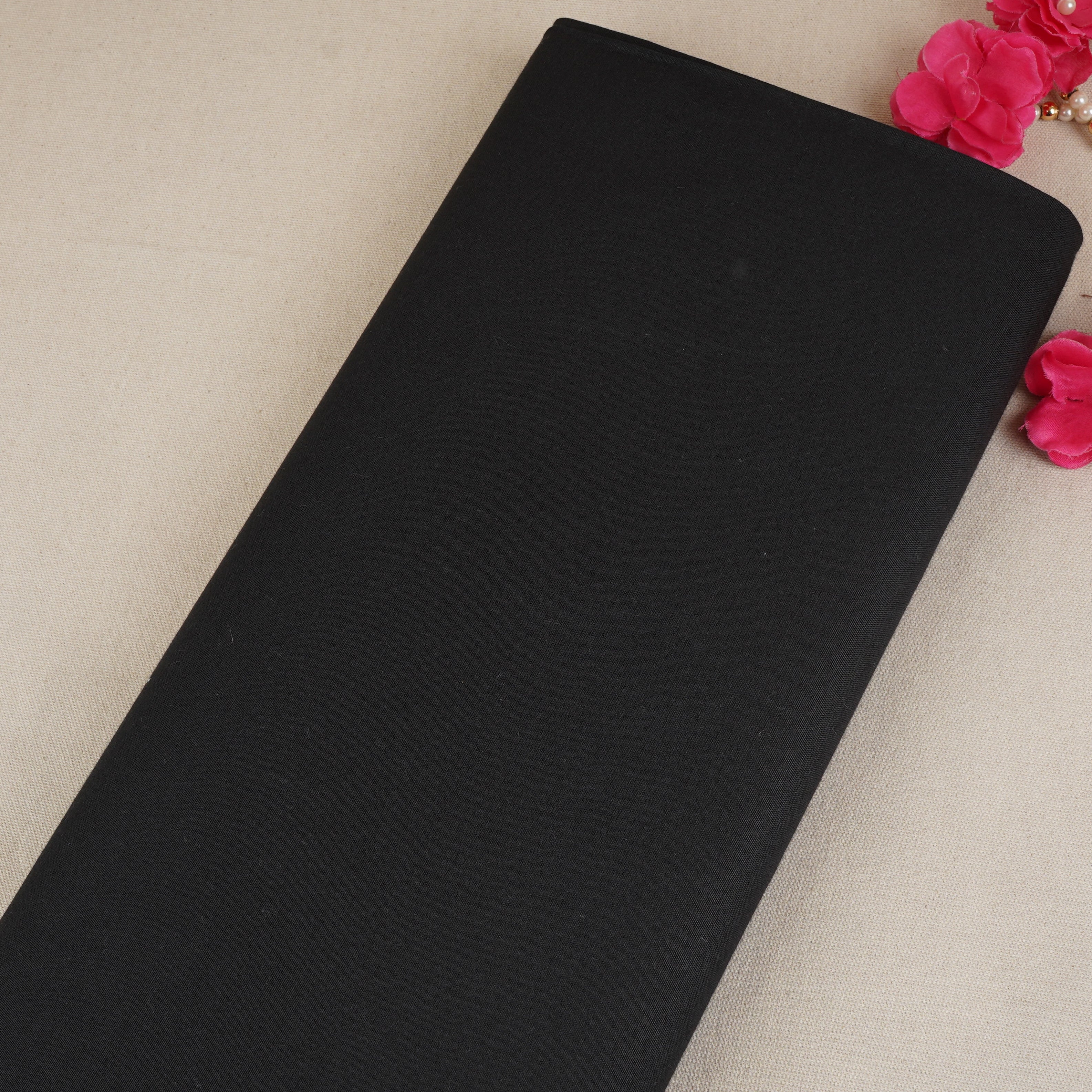 Black Solid Oxford Cotton Fabric MFM-30173