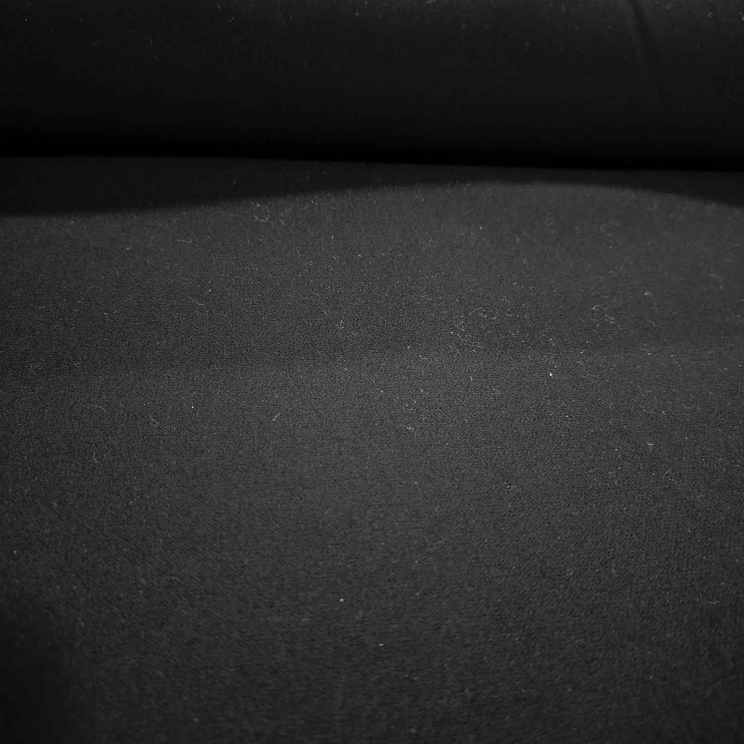 Black Solid Premium Zupi Suiting Fabric SX-17977 - Image 2