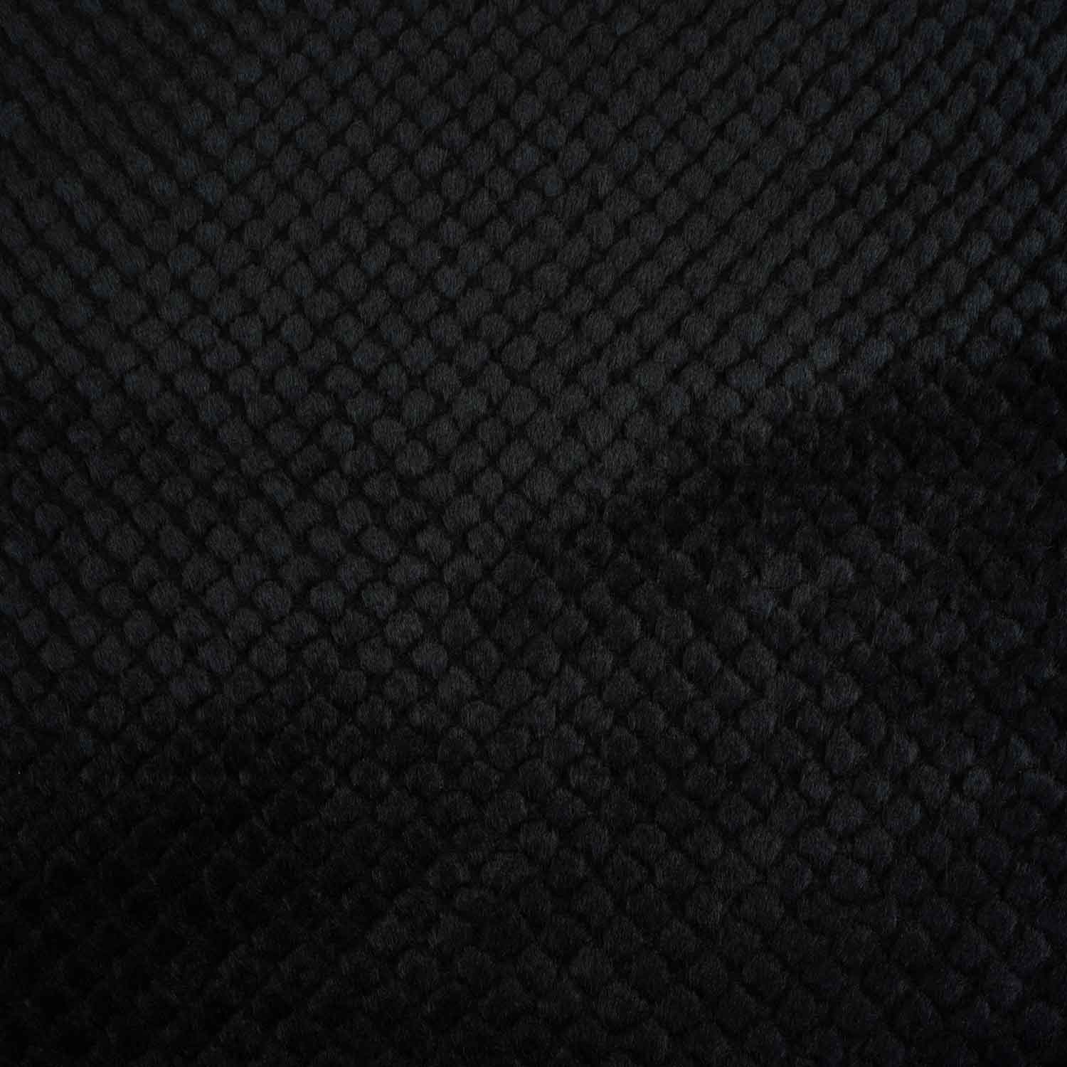 Black Solid Rabbit Fur Fabric SVP-28552 - Image 4