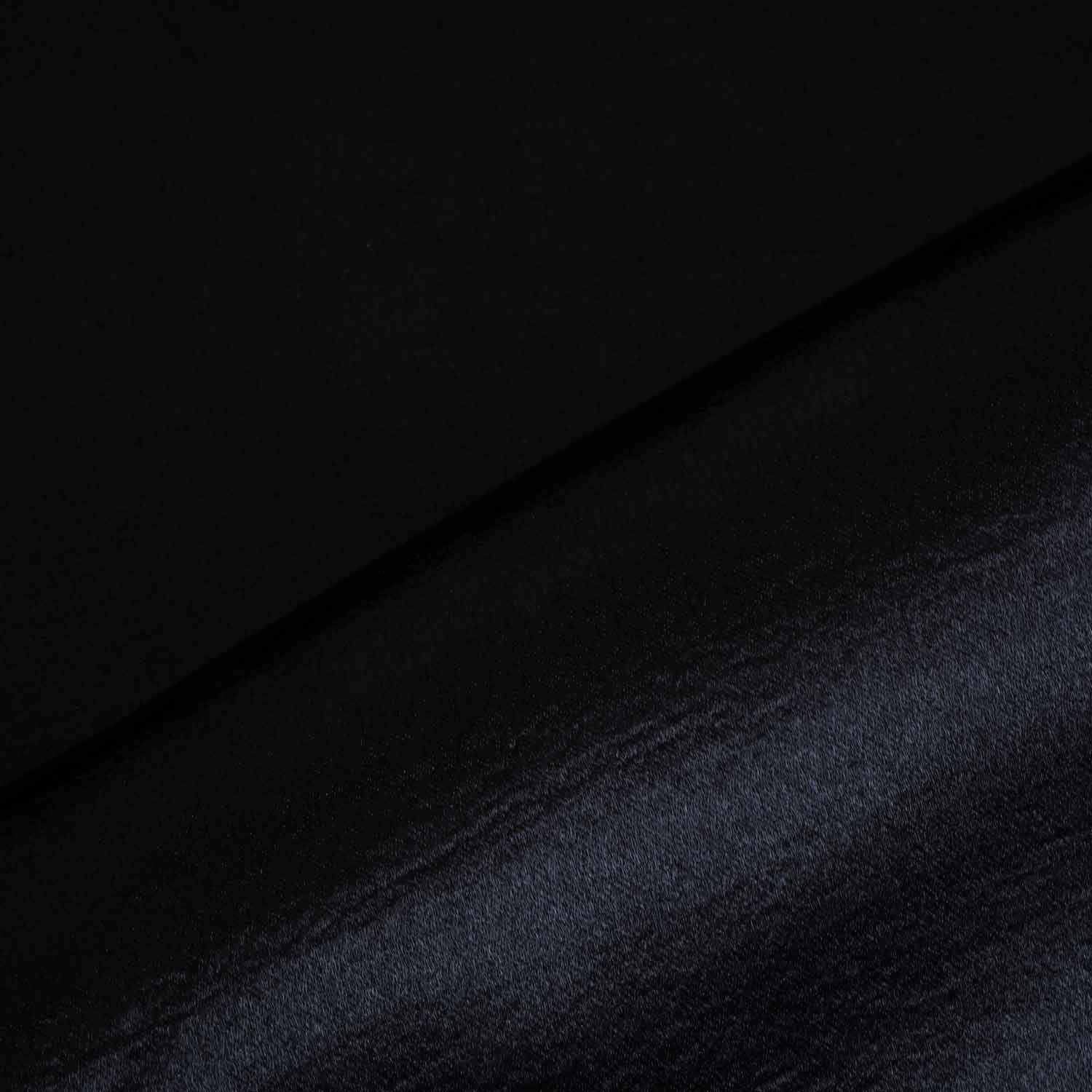 Black Solid Soft Satin Fabric PDM-28540 - Image 3