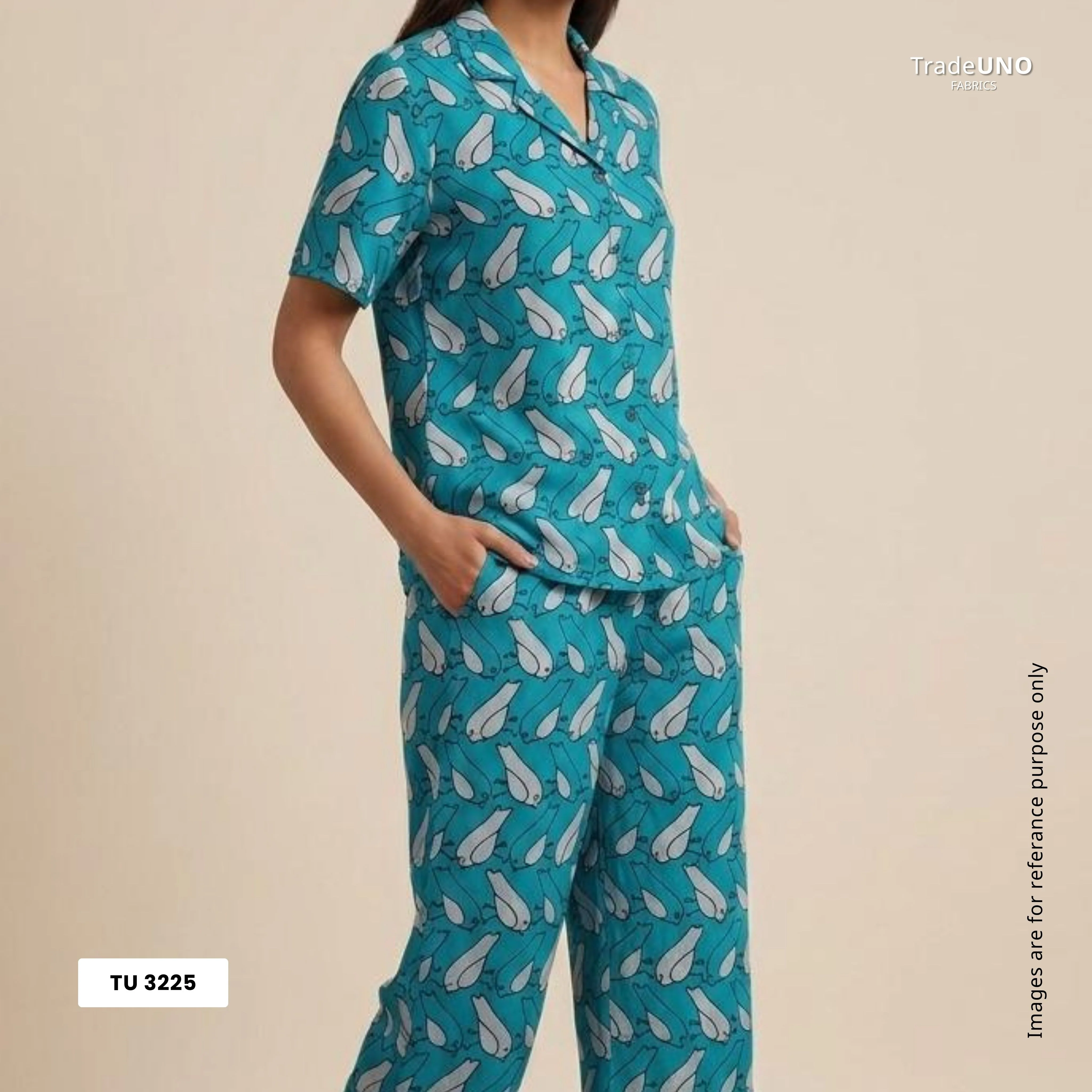 Blue Bird Kids Print Rayon Fabric - Image 4