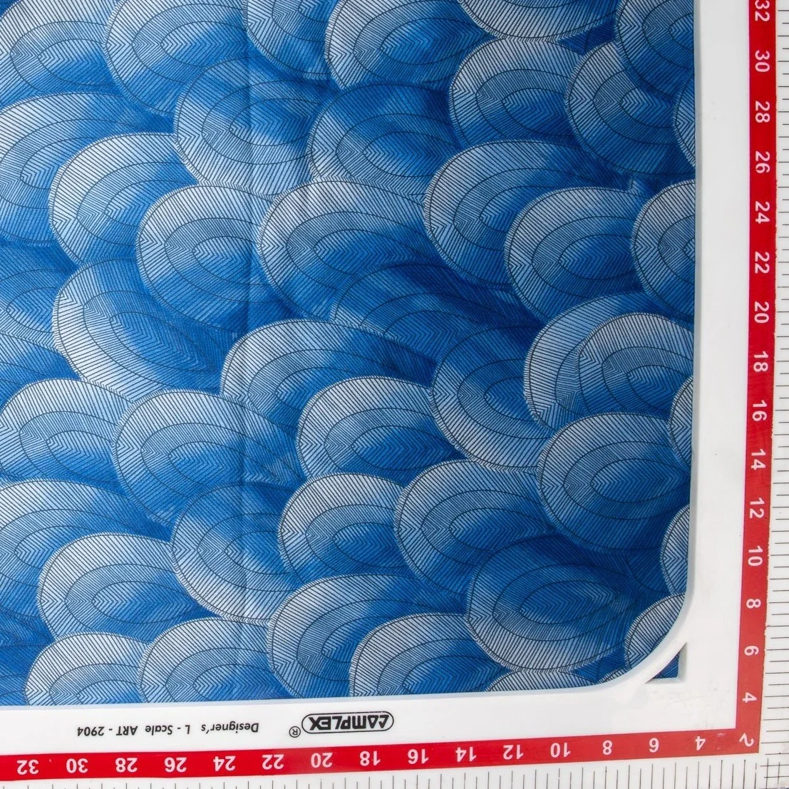Blue Digital Print Pure Silk Fabric TU 1314 - Image 3
