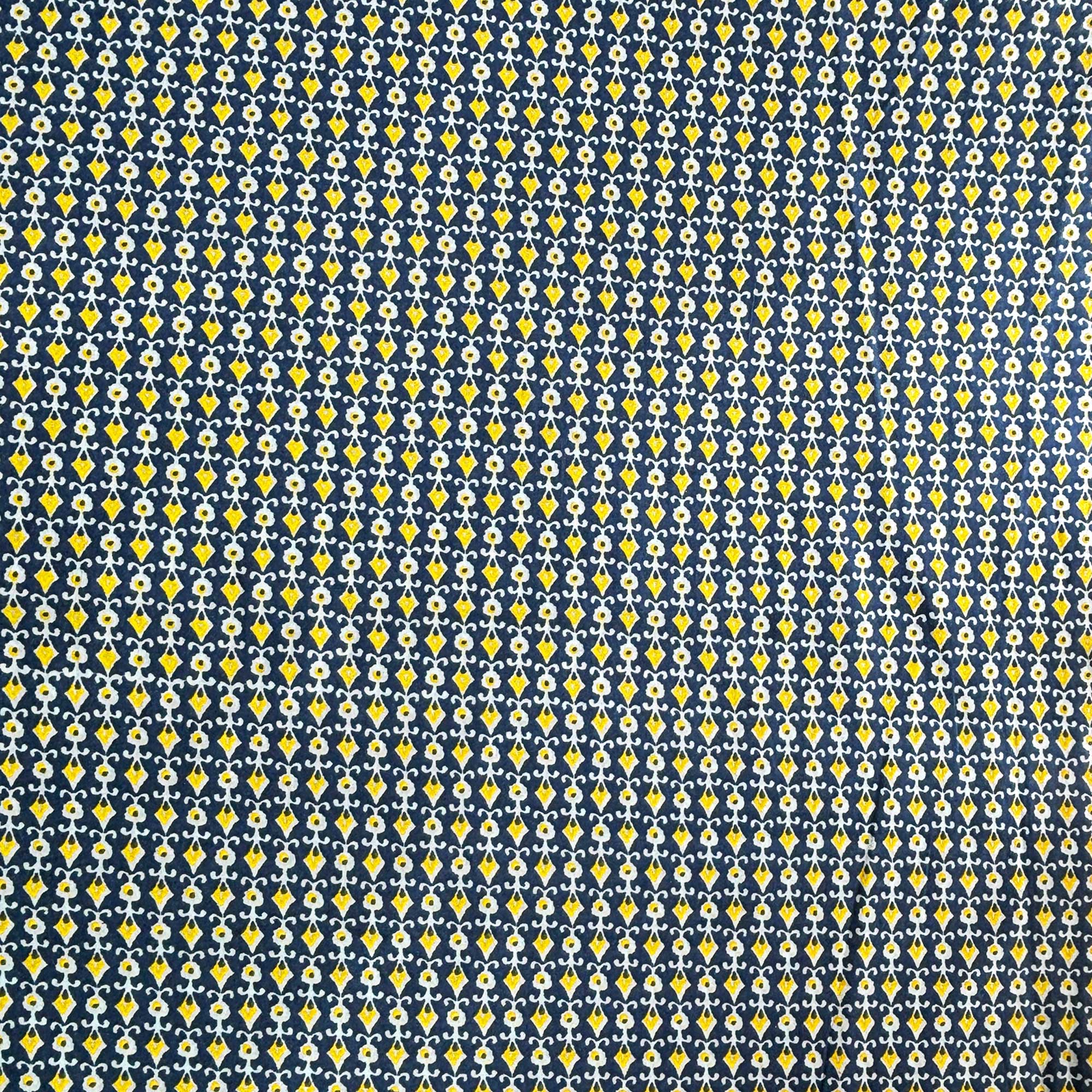 Blue Geometrical Print Cotton Fabric PB-23778 - Image 3