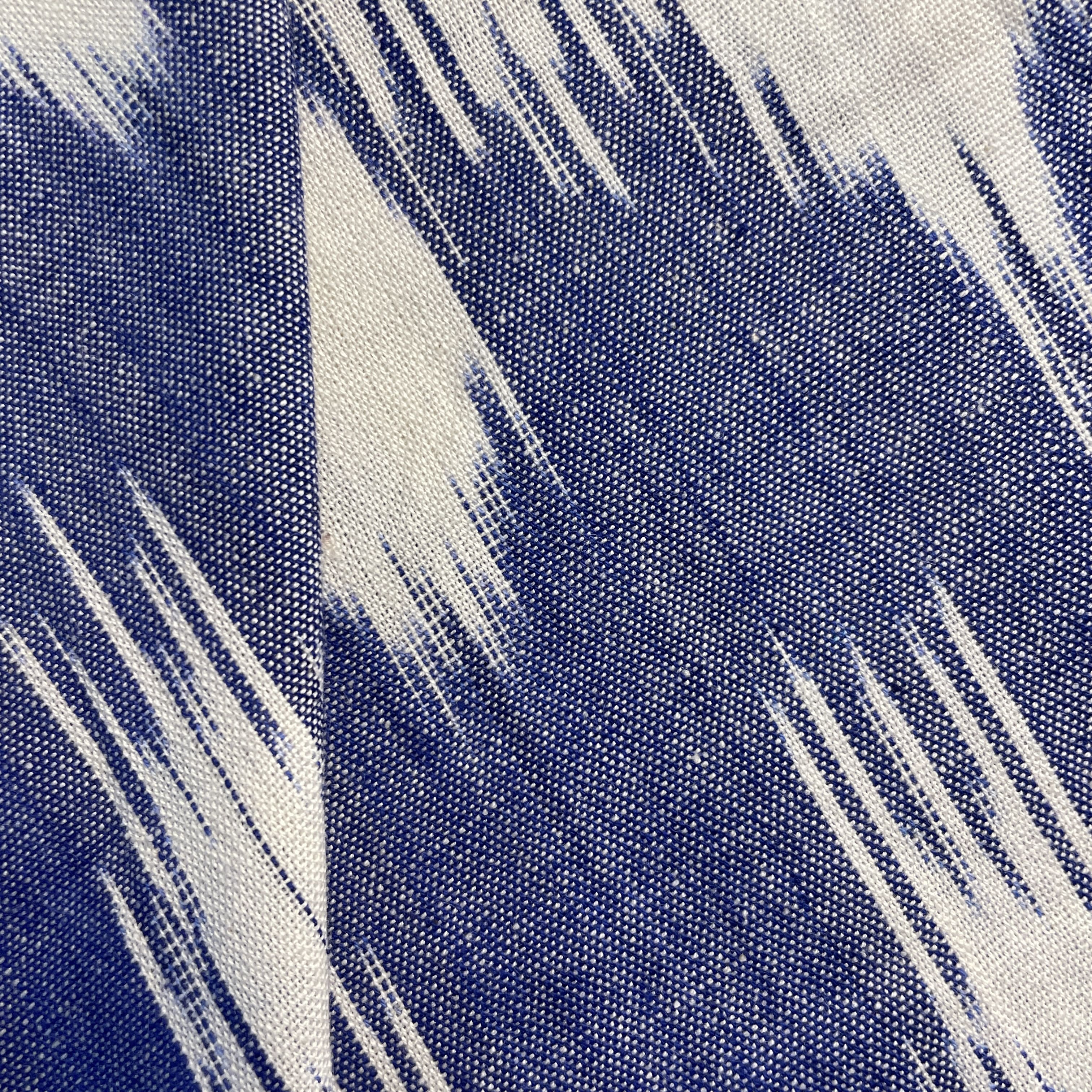 Blue Ikkat Print Cotton Fabric 18118 - Image 3
