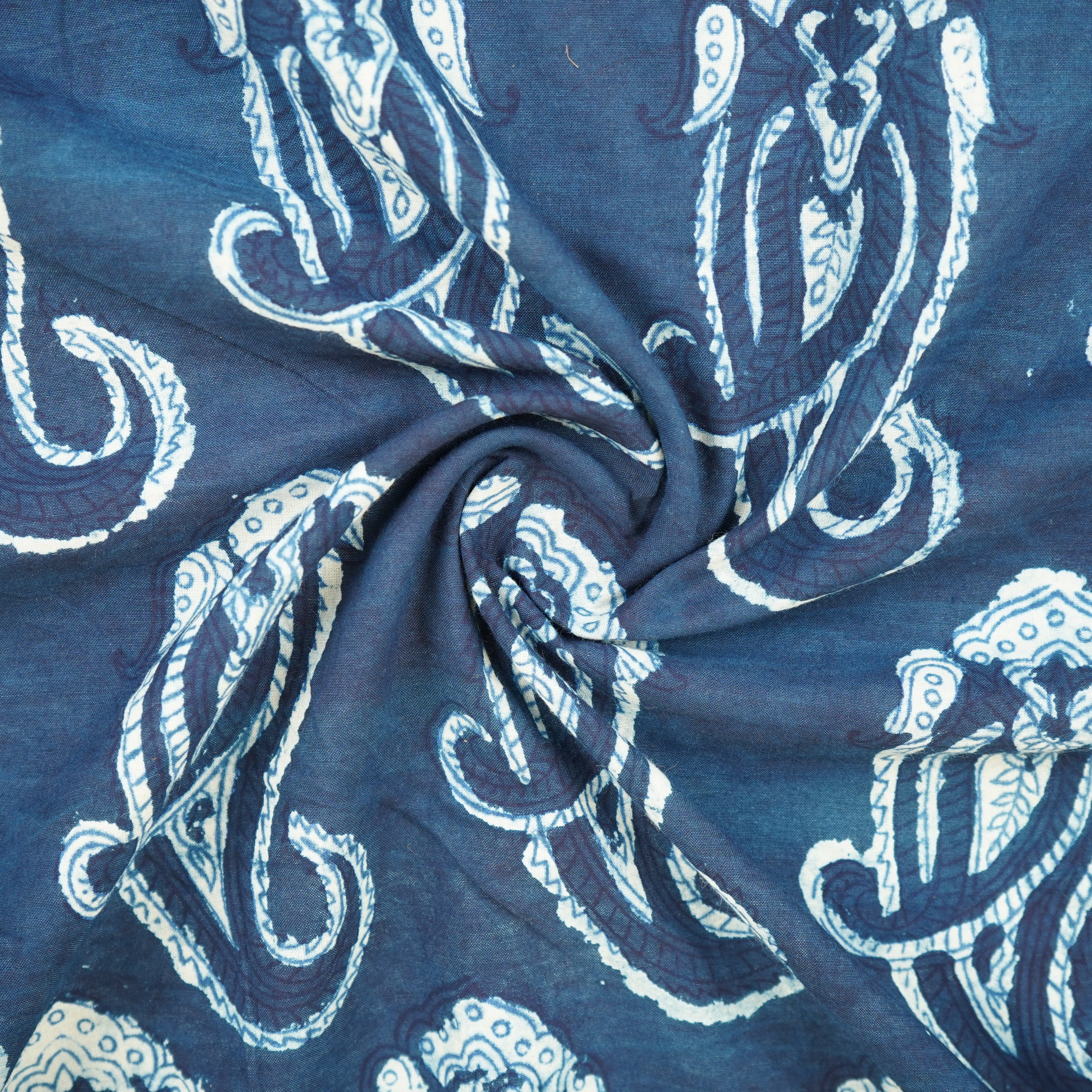 Blue Paisley Print Cotton Fabric CH-29766 - Image 3