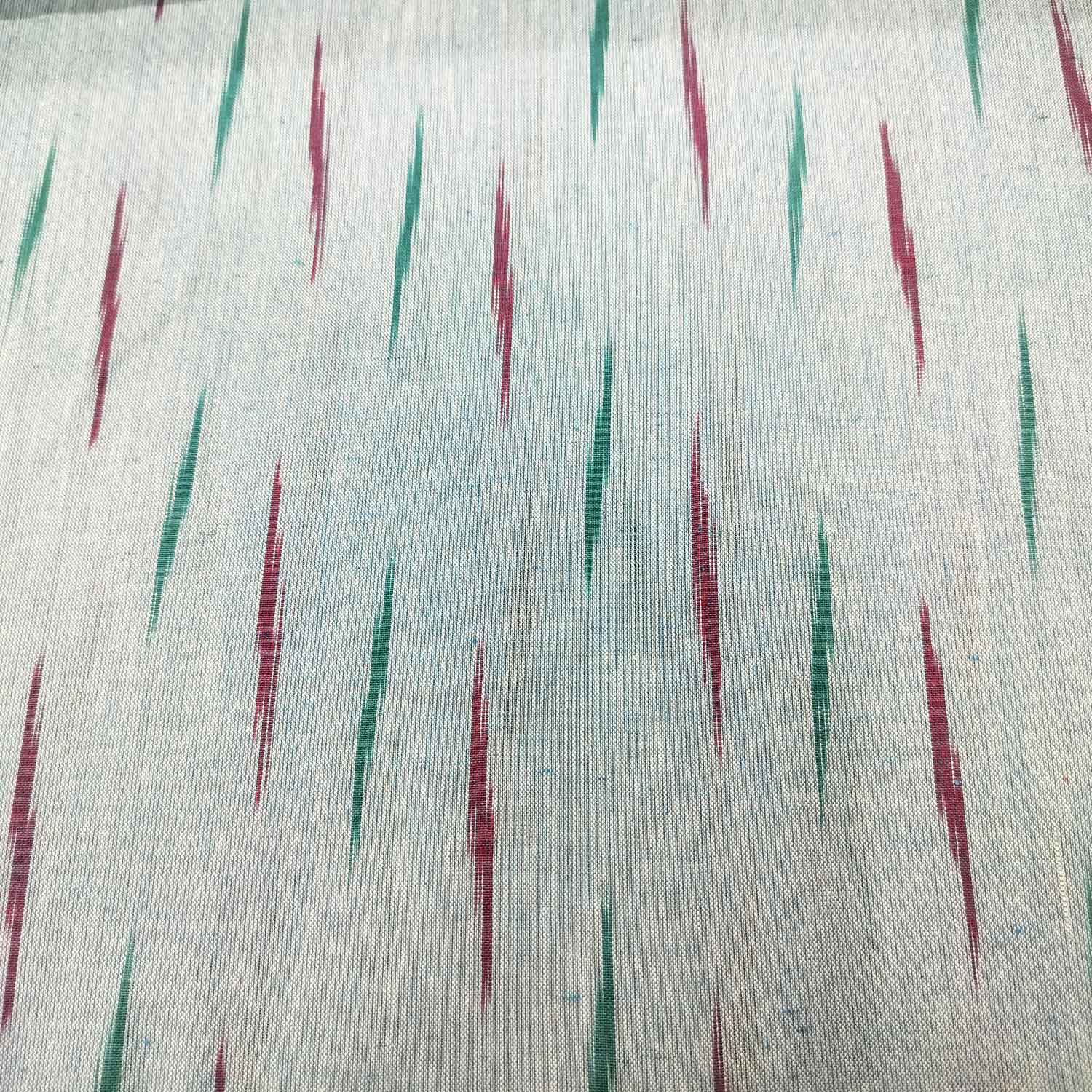 Blue Pink Green Ikkat Print Cotton SS-16328 - Image 3