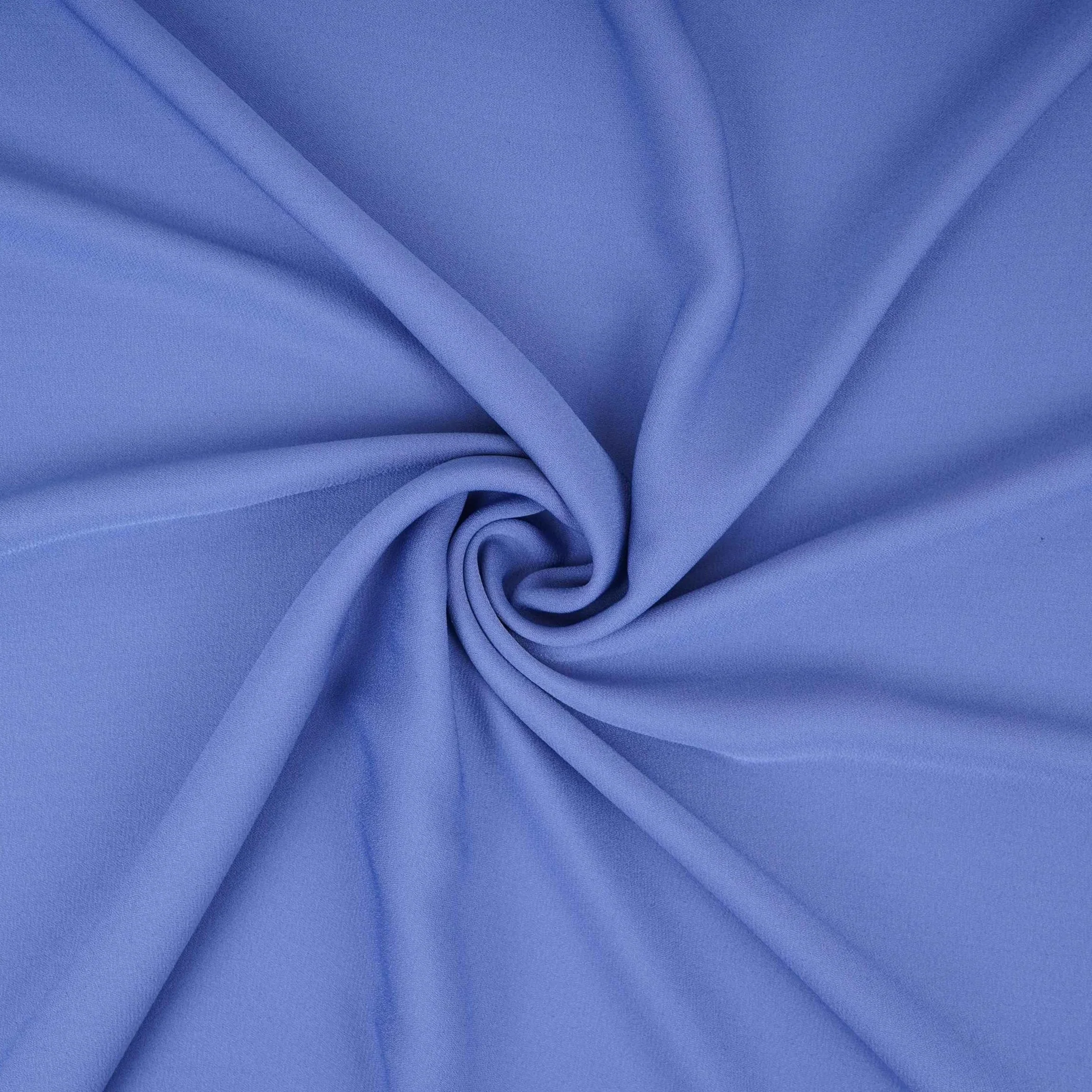 Blue Solid Double Georgette Fabric LID-16 - Image 4