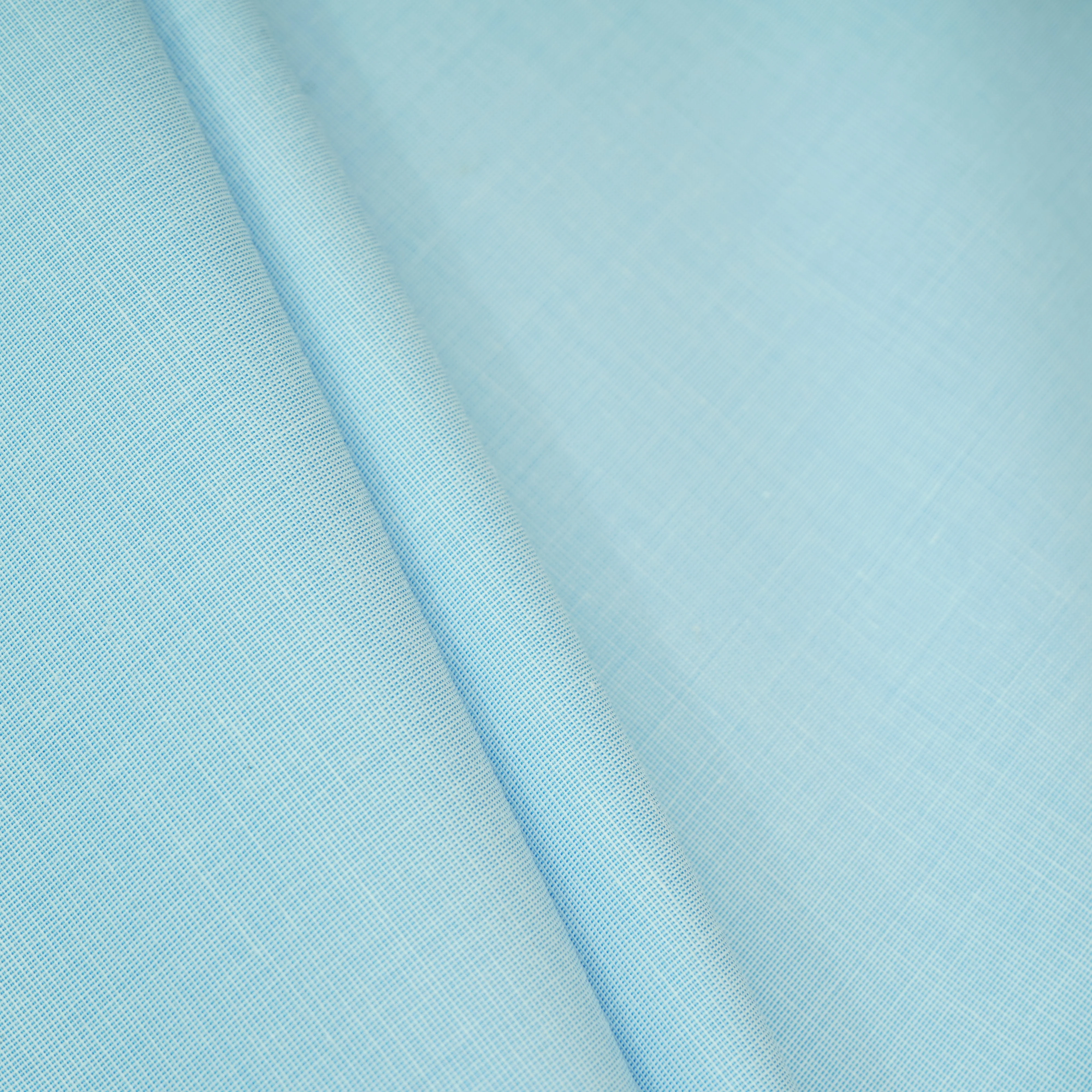 Blue Solid Linen Fabric MFM-30134 - Image 4