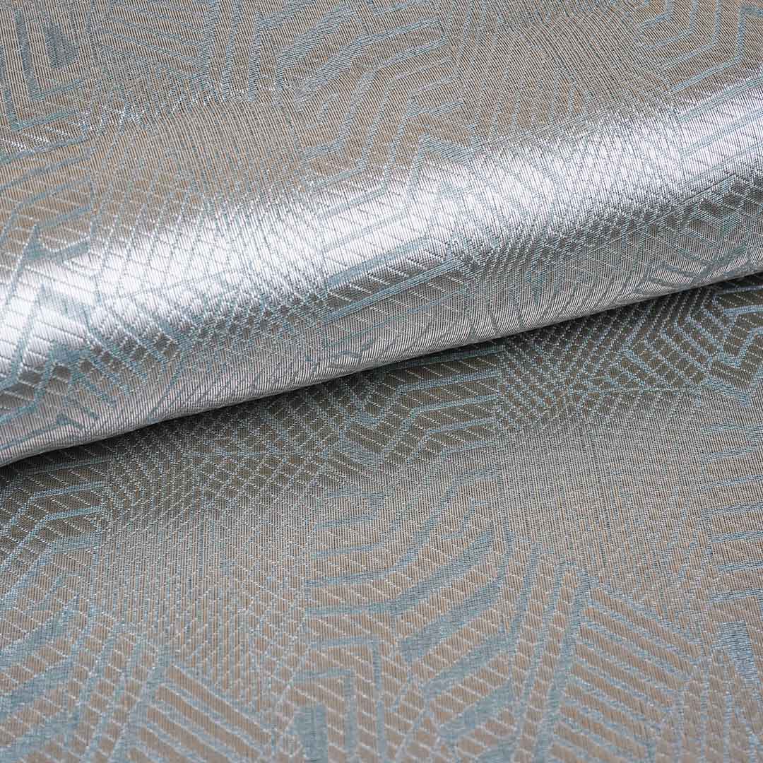 Blue Zari Weave Silk Tissue Fabric CW-28954 - Image 3