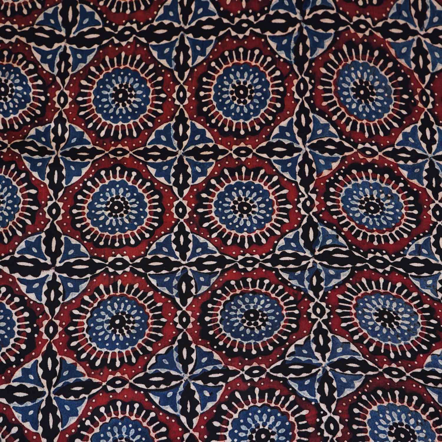 Brown Ajrakh Print Modal Satin Fabric EEG-28675 - Image 4