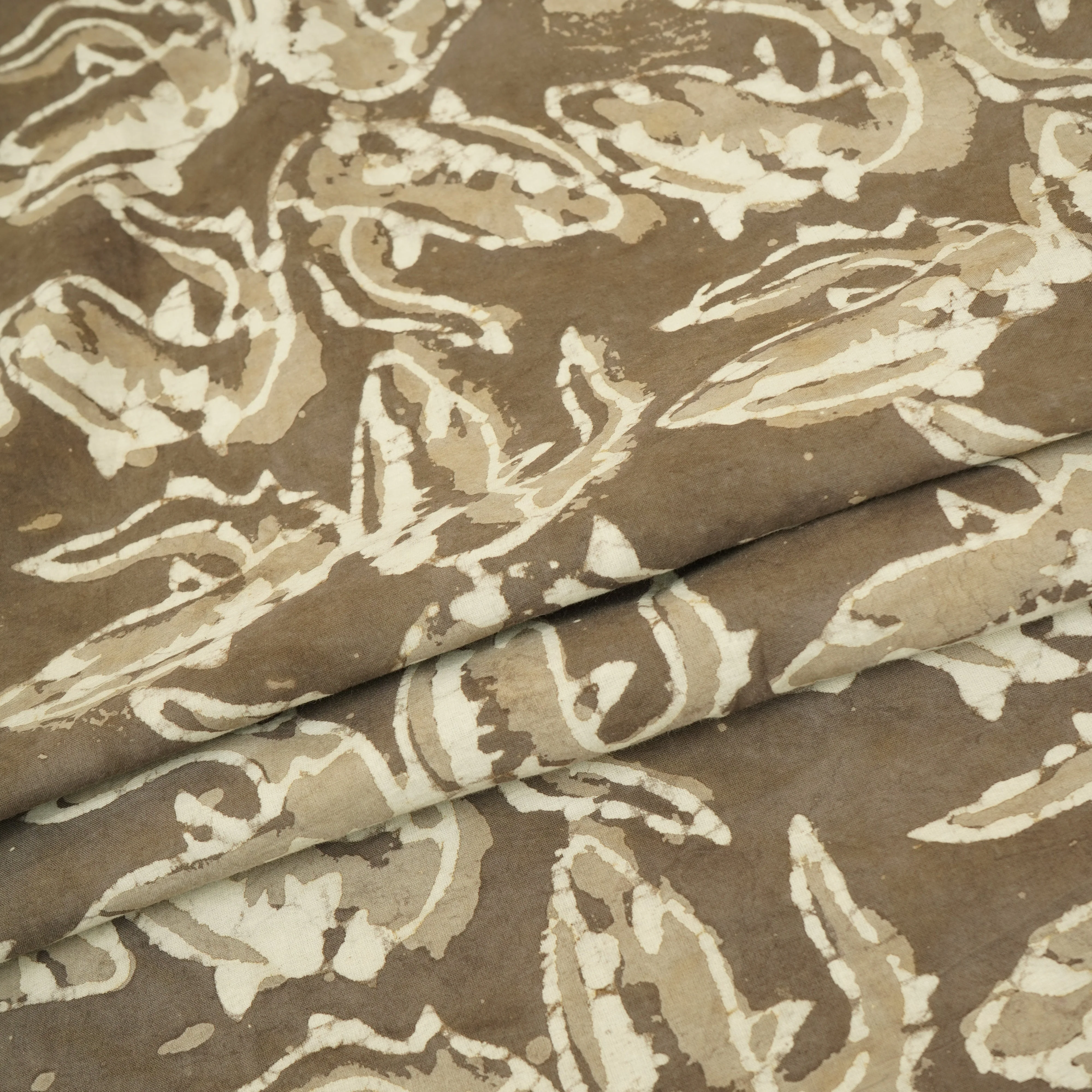 Brown batik Print Cotton Fabric CH-29776 - Image 4