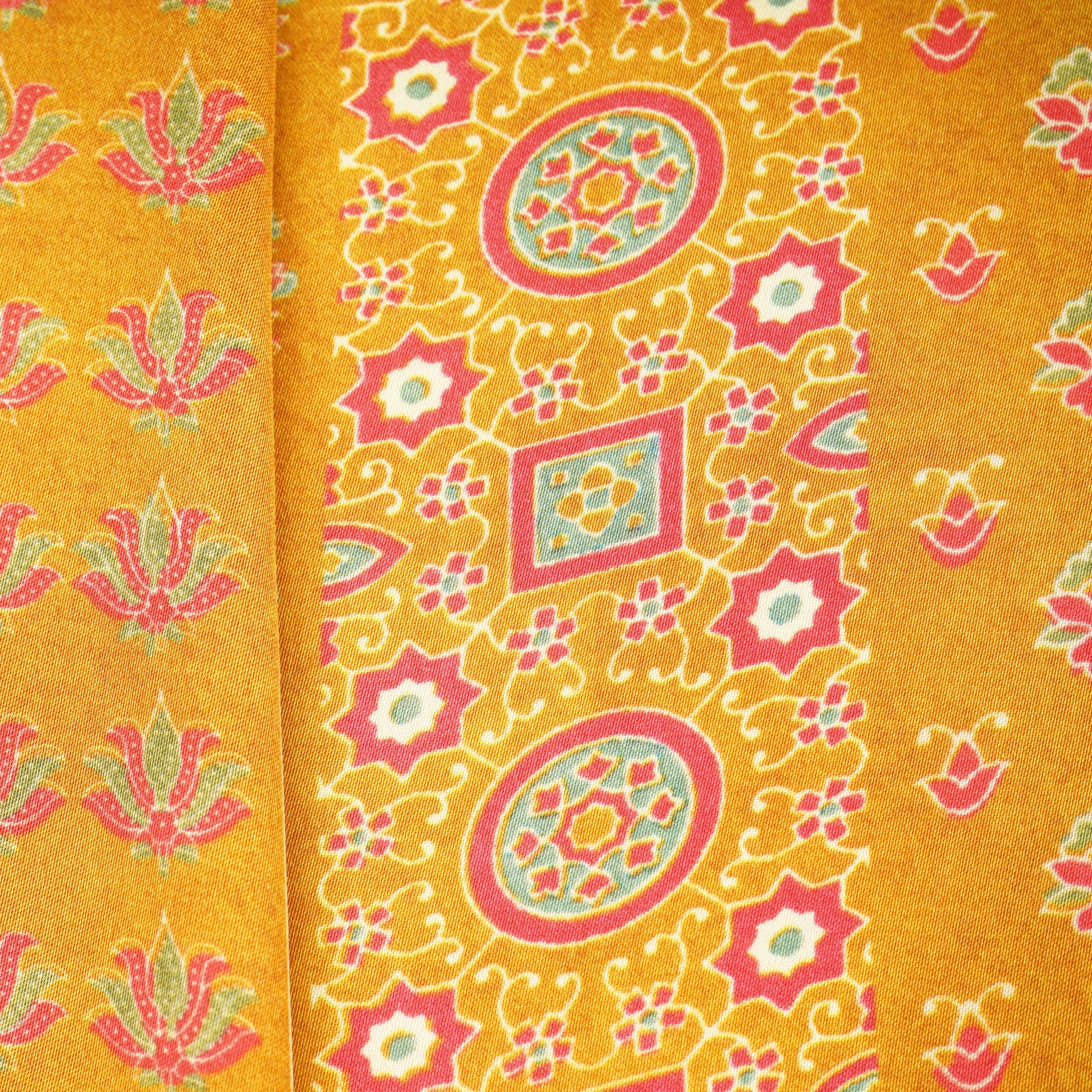 Brown Patch Print Bemberg Silk Fabric 20876 - Image 2