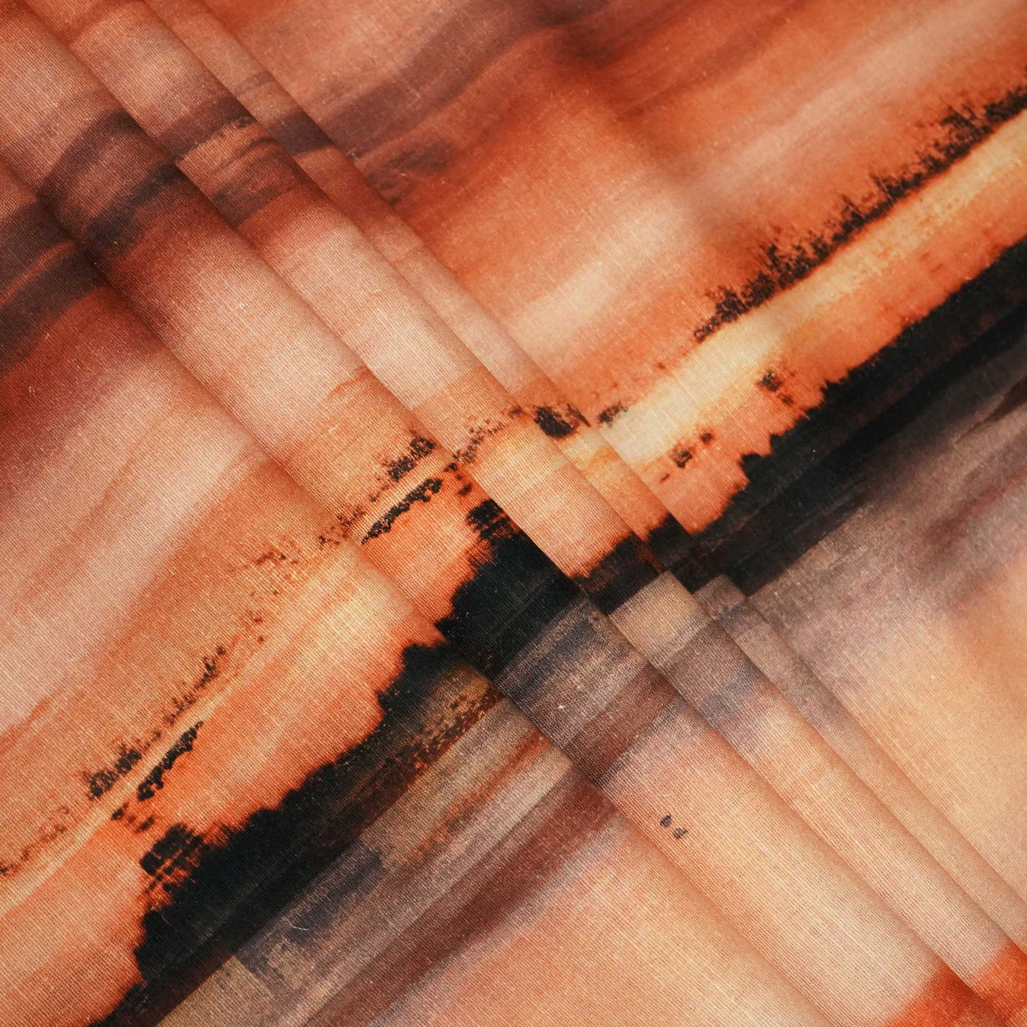 Brown Shibori Print Linen Fabric RM-25355 - Image 3