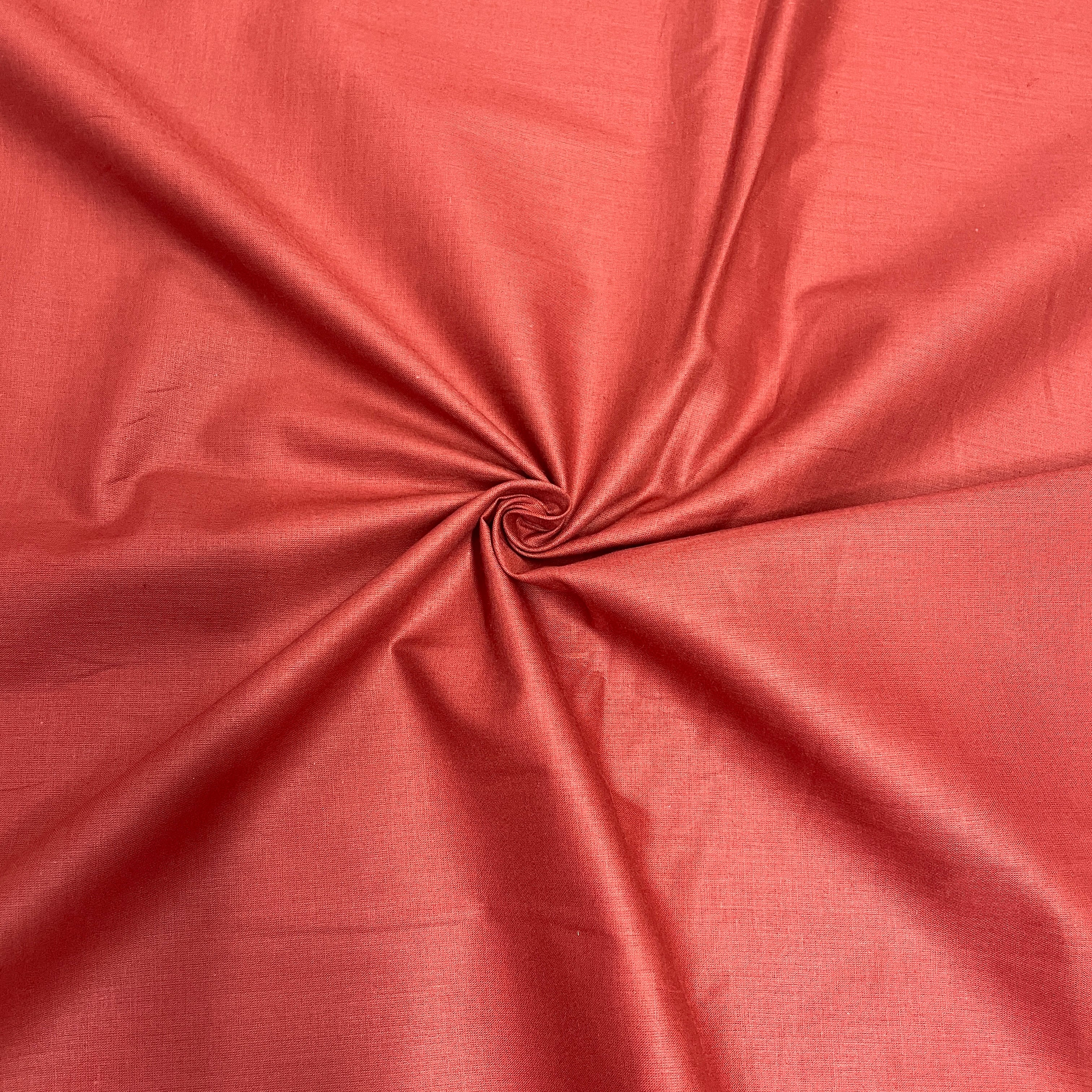 Brown Solid Cotton Fabric