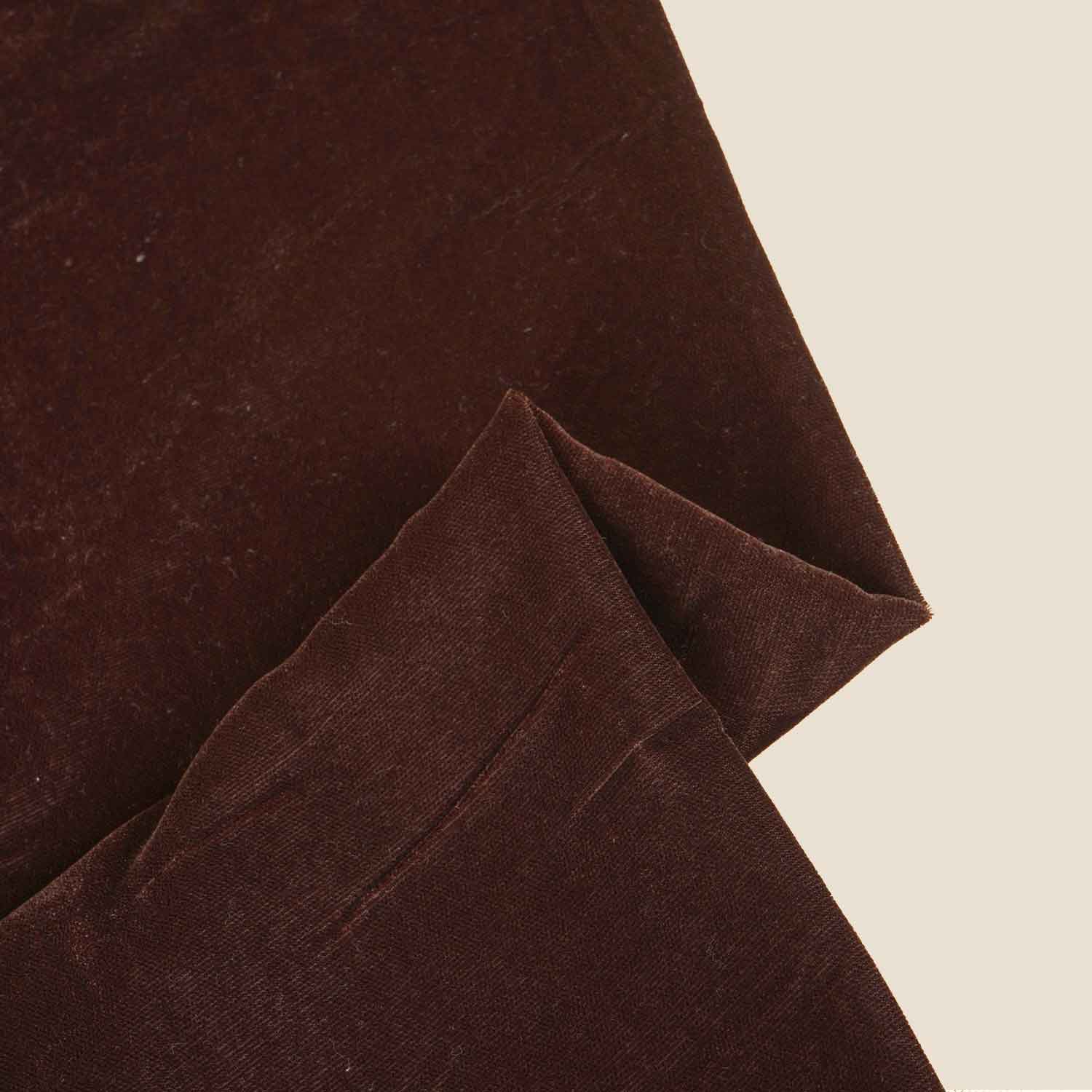 Brown Solid Micro Velvet 9000 MSMR-27865 - Image 2