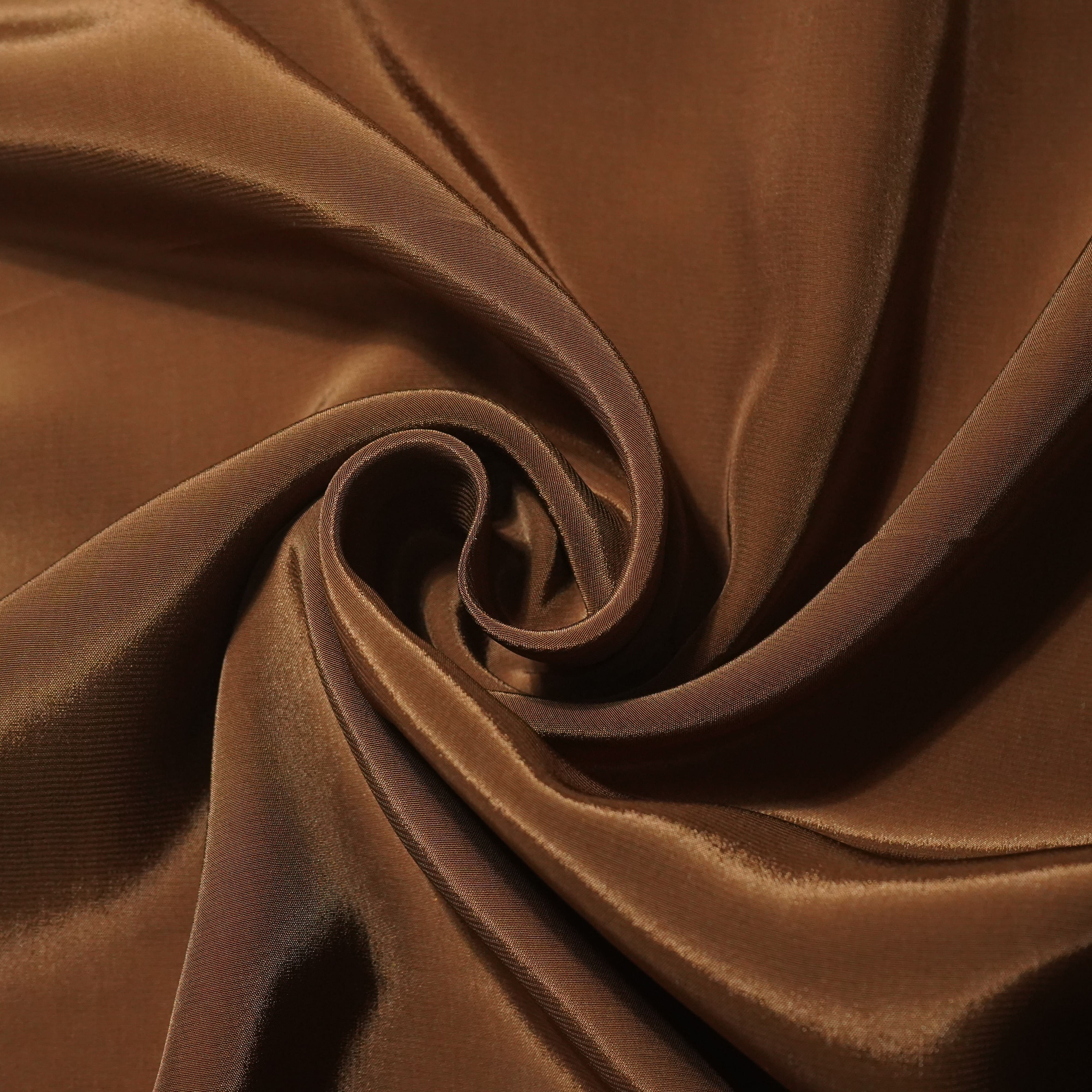 Brown Solid Natural Crepe Fabric 19738
