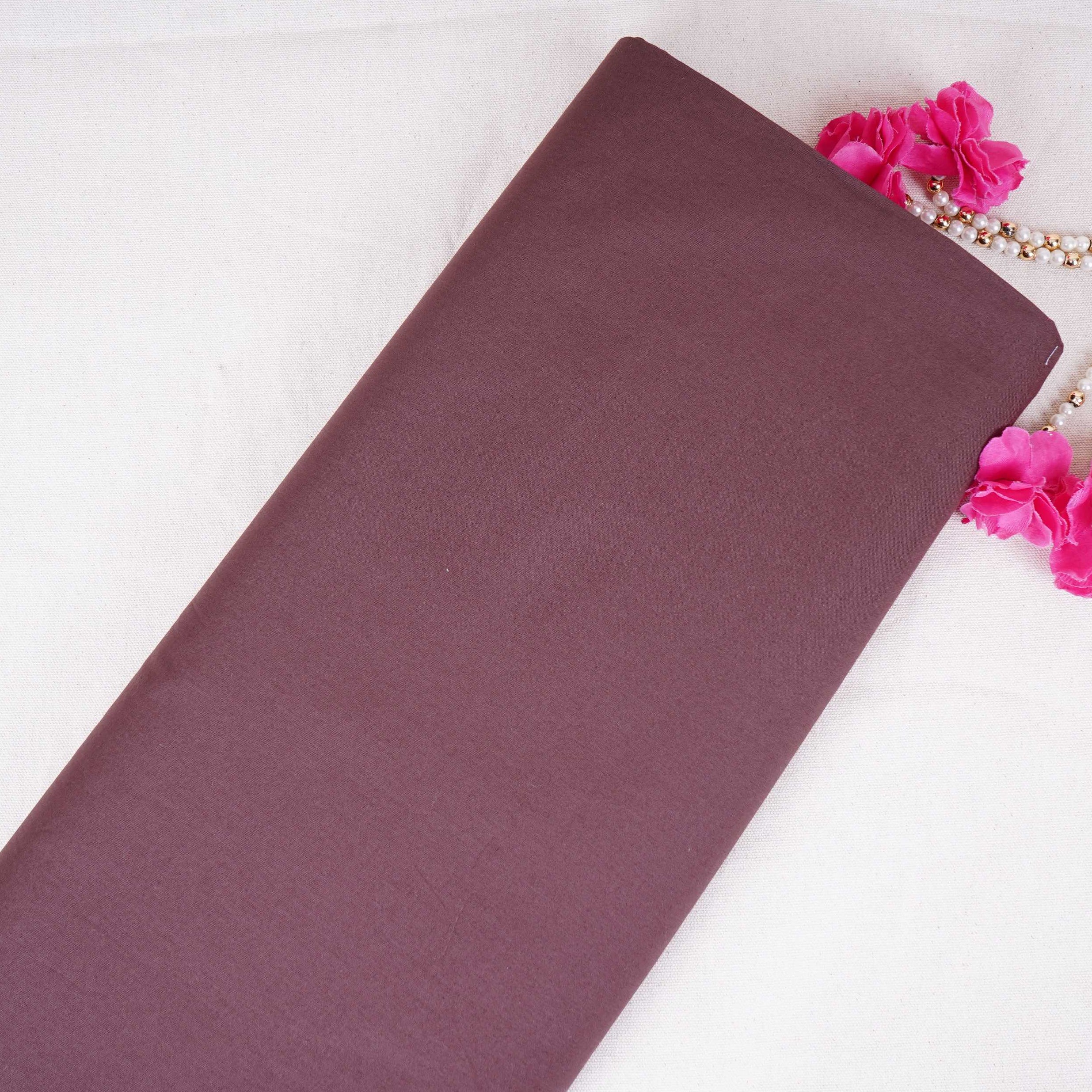 Brown Solid Poplin Fabric LSF-30555