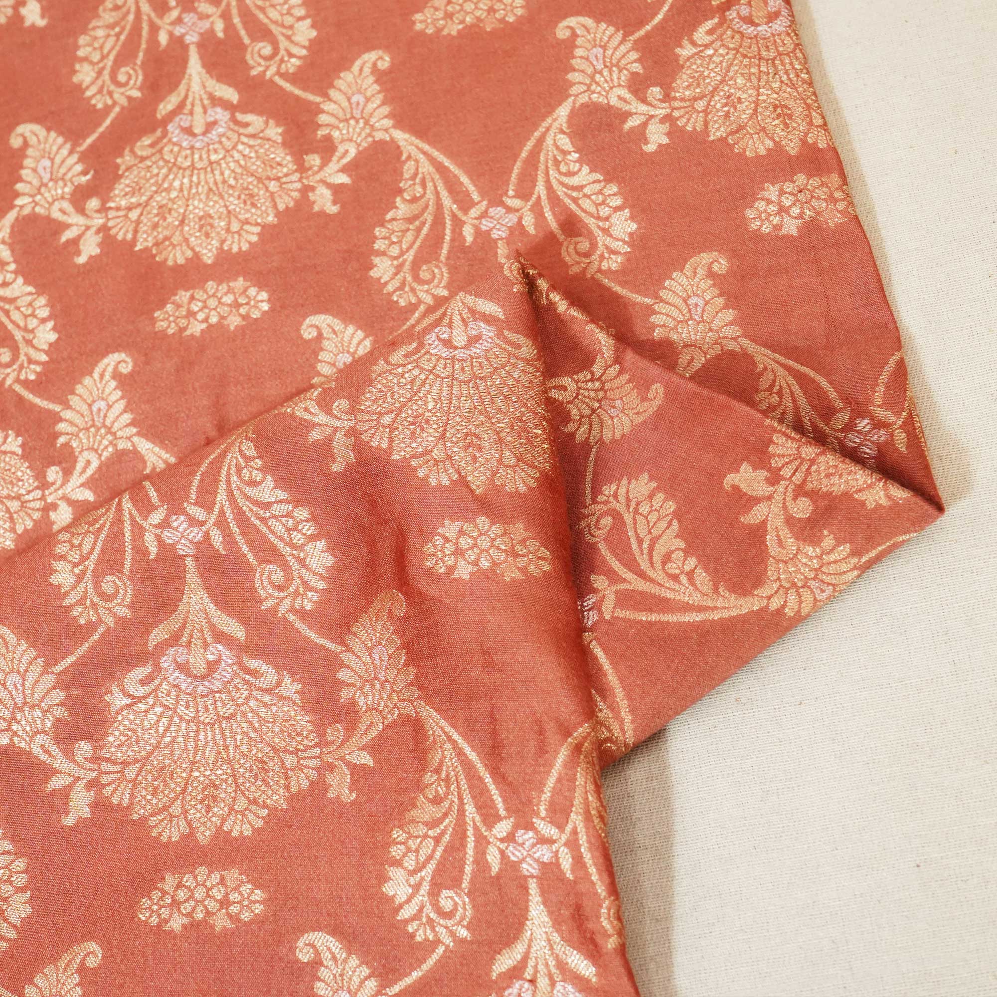 Brown Sona Rupa Jaal Munga Silk YF-24443 - Image 2