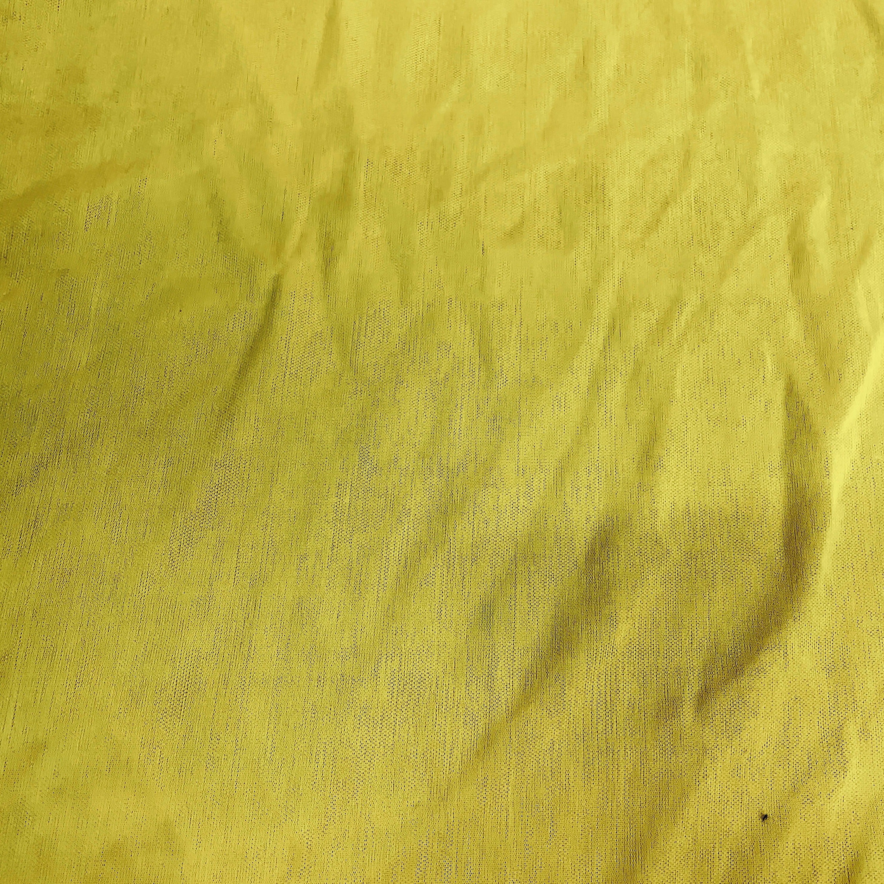 Yellow Solid Lycra Fabric - Image 2