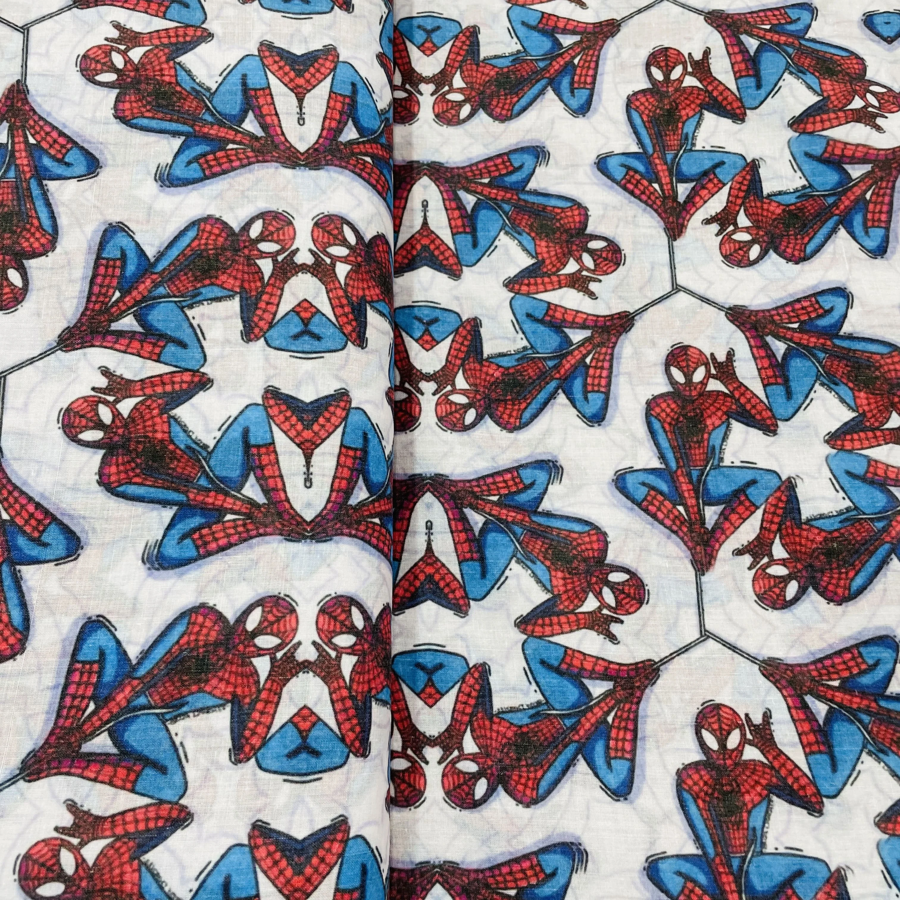 Purple Kids Print Cotton Fabric - Image 3