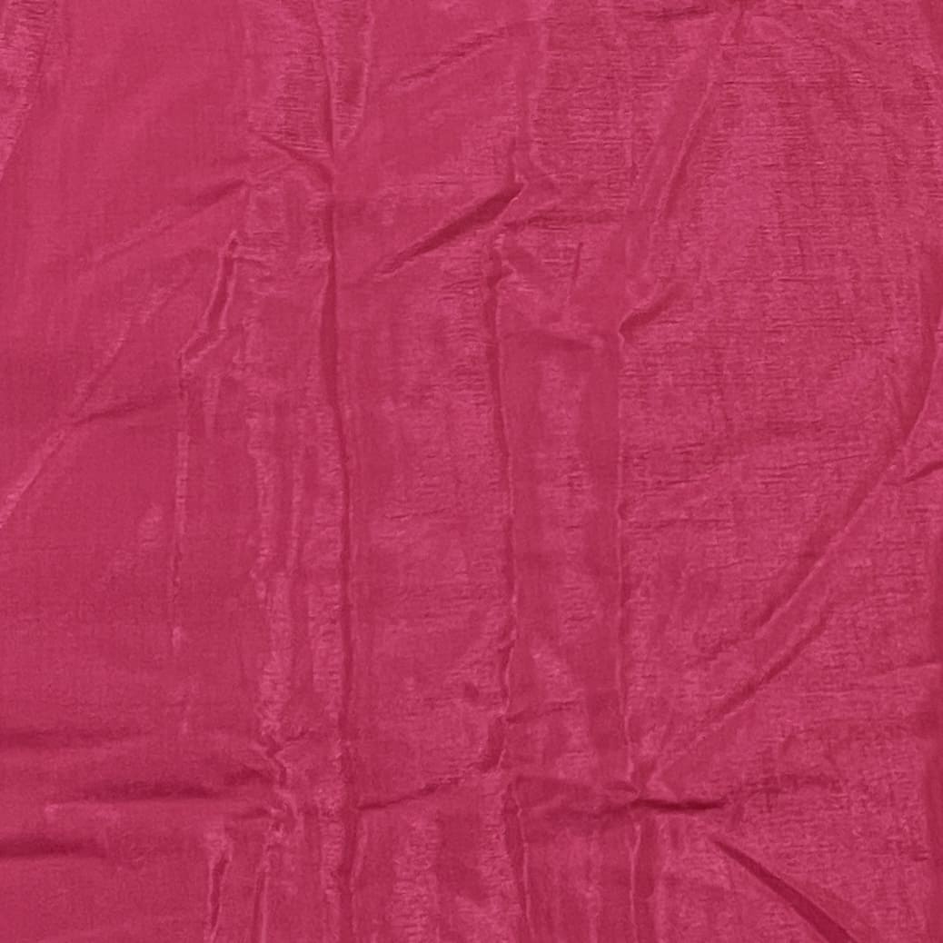 Cerise Pink Solid Shantoon Fabric - Image 2
