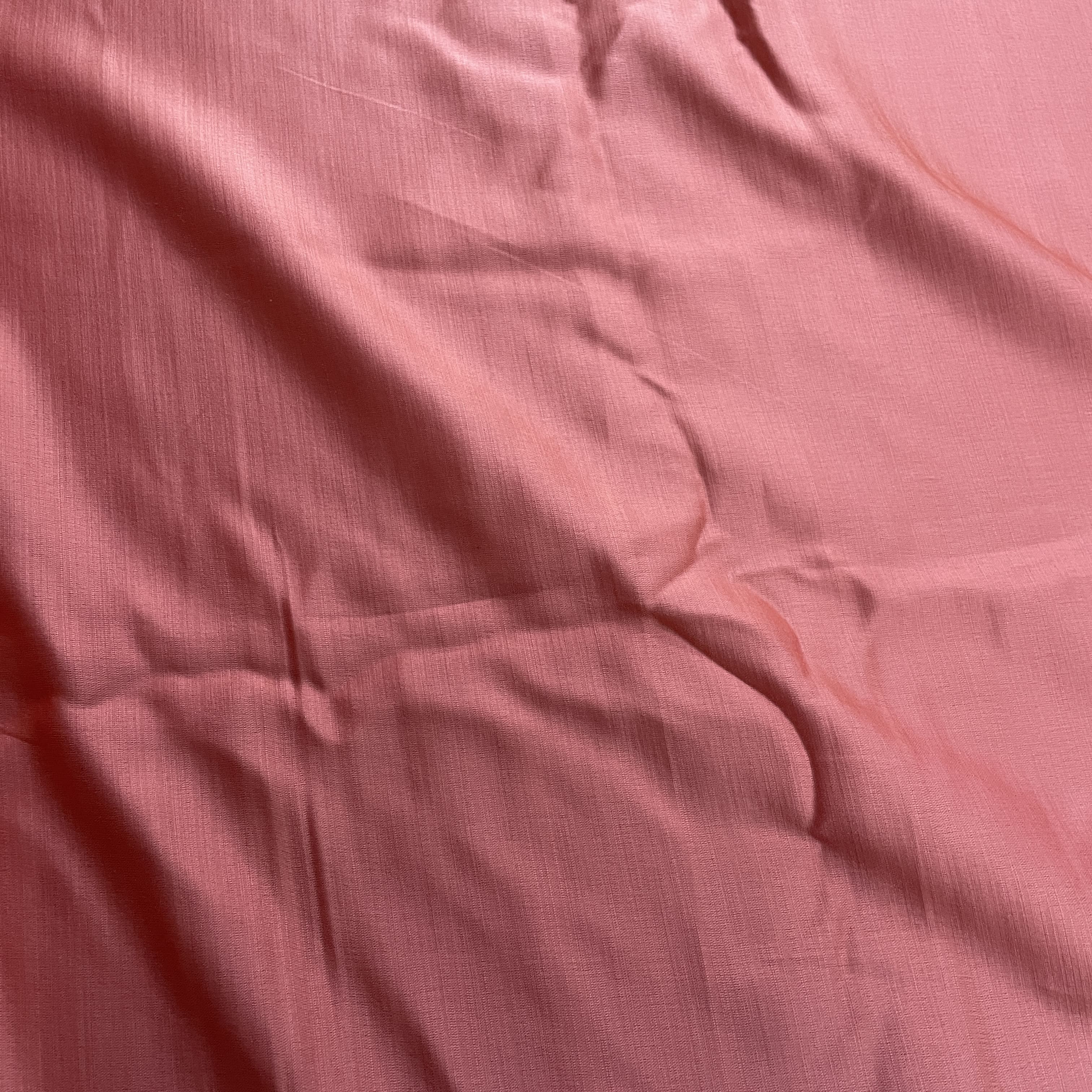 Classic Dark Peach Pink Solid Bemberg Silk - Image 2