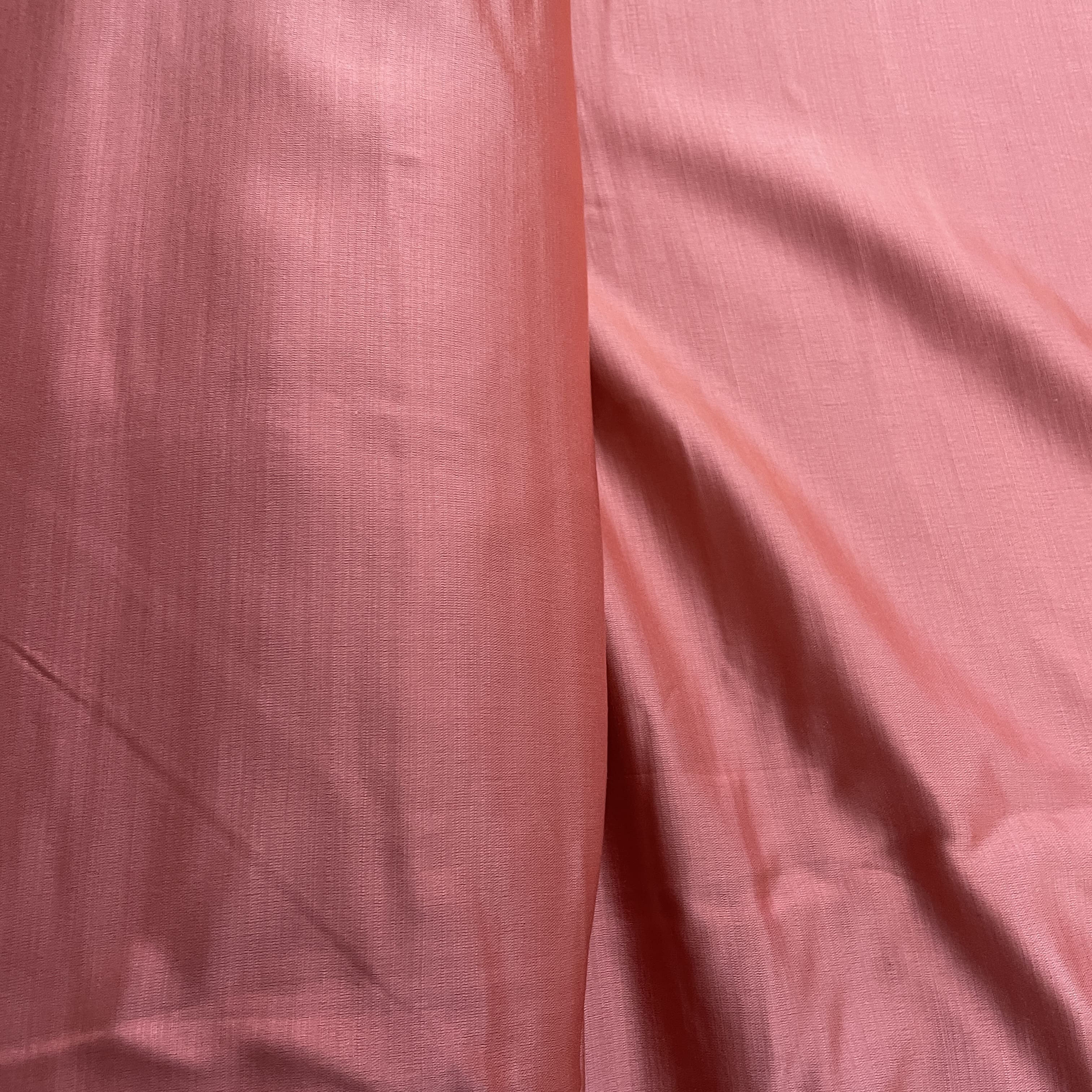 Classic Dark Peach Pink Solid Bemberg Silk - Image 3