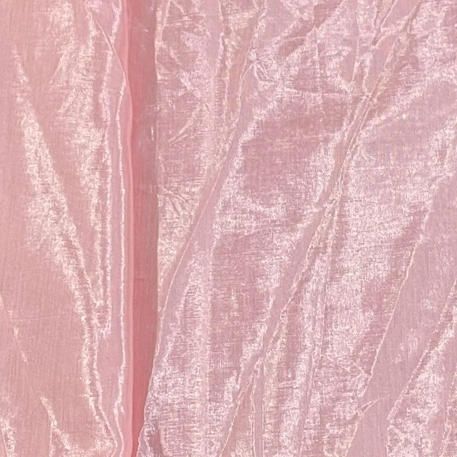 Coral Pink Solid Shantoon Fabric - Image 3