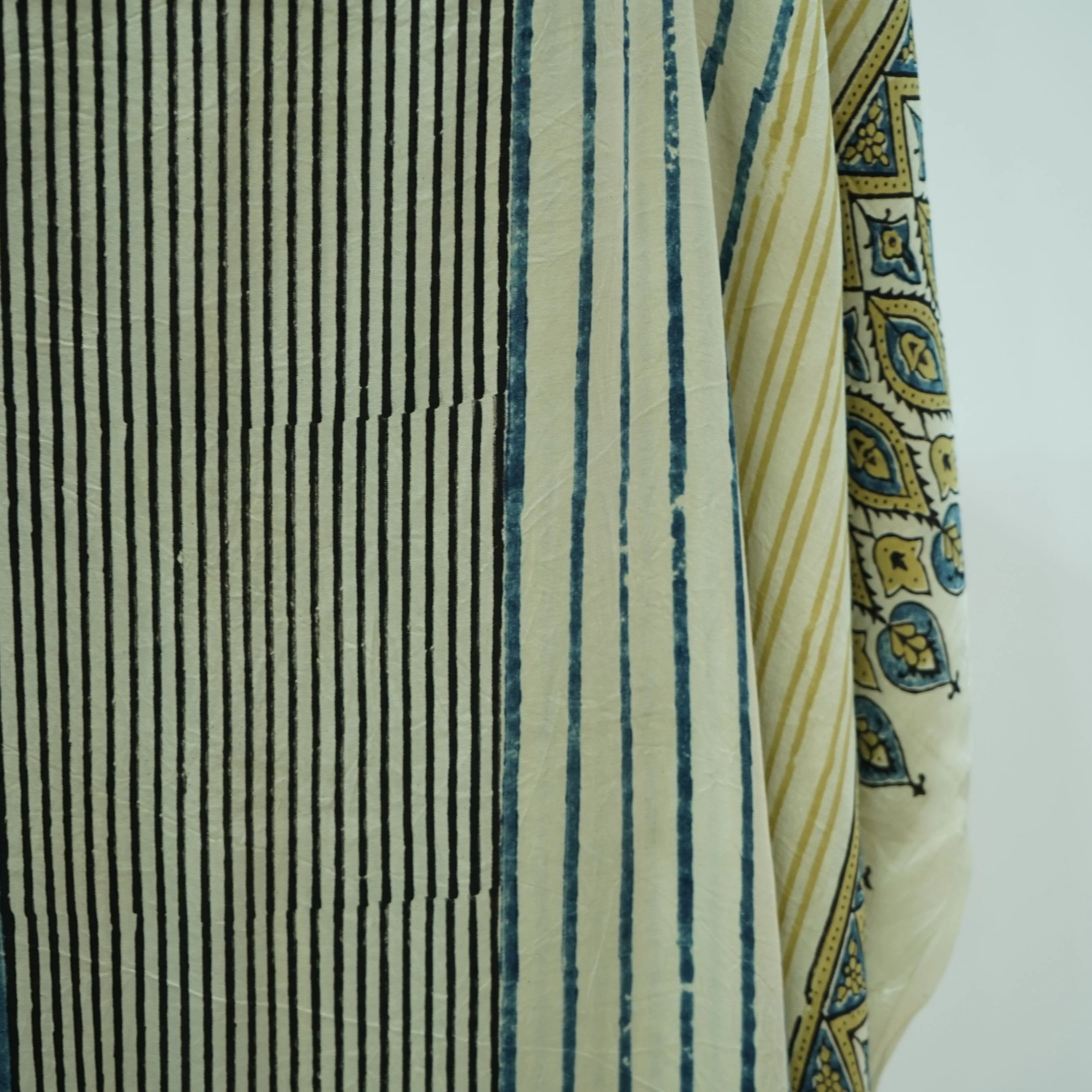 Cream Ajrakh print Modal Silk Kaftan EEG-31603 - Image 2