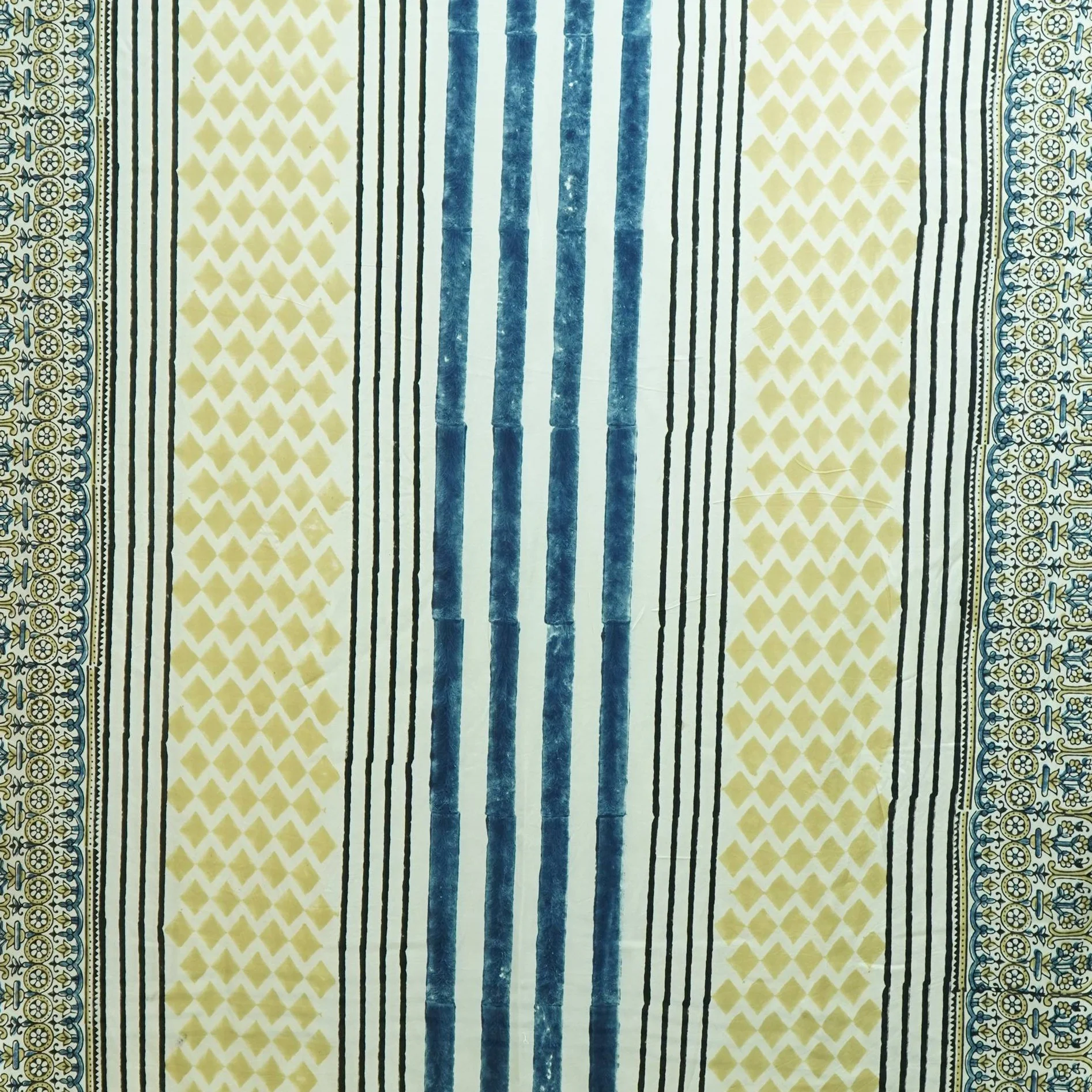 Cream Ajrakh print Modal Silk Kaftan EEG-31618 - Image 5