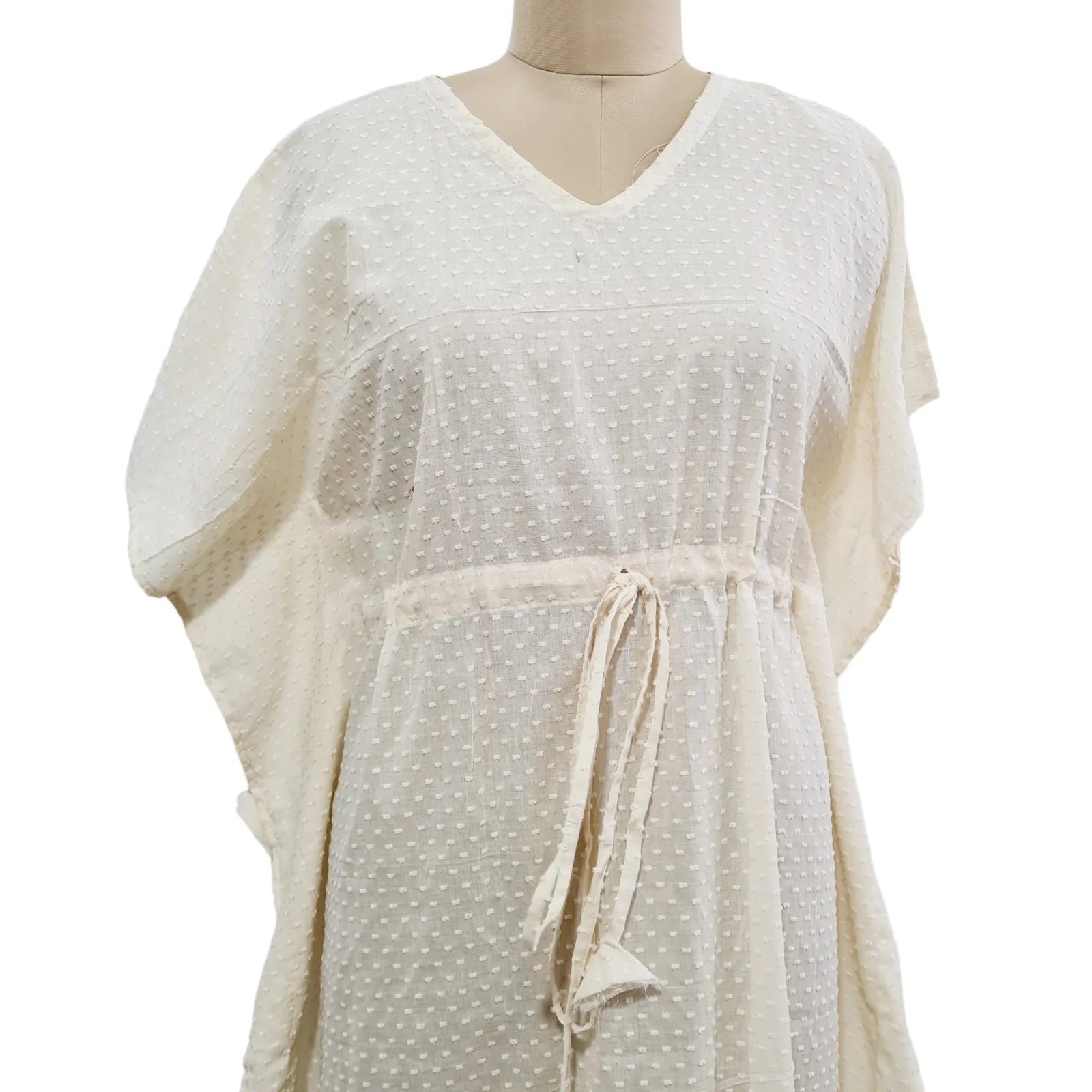 Cream Dobby Kaftan - Image 3