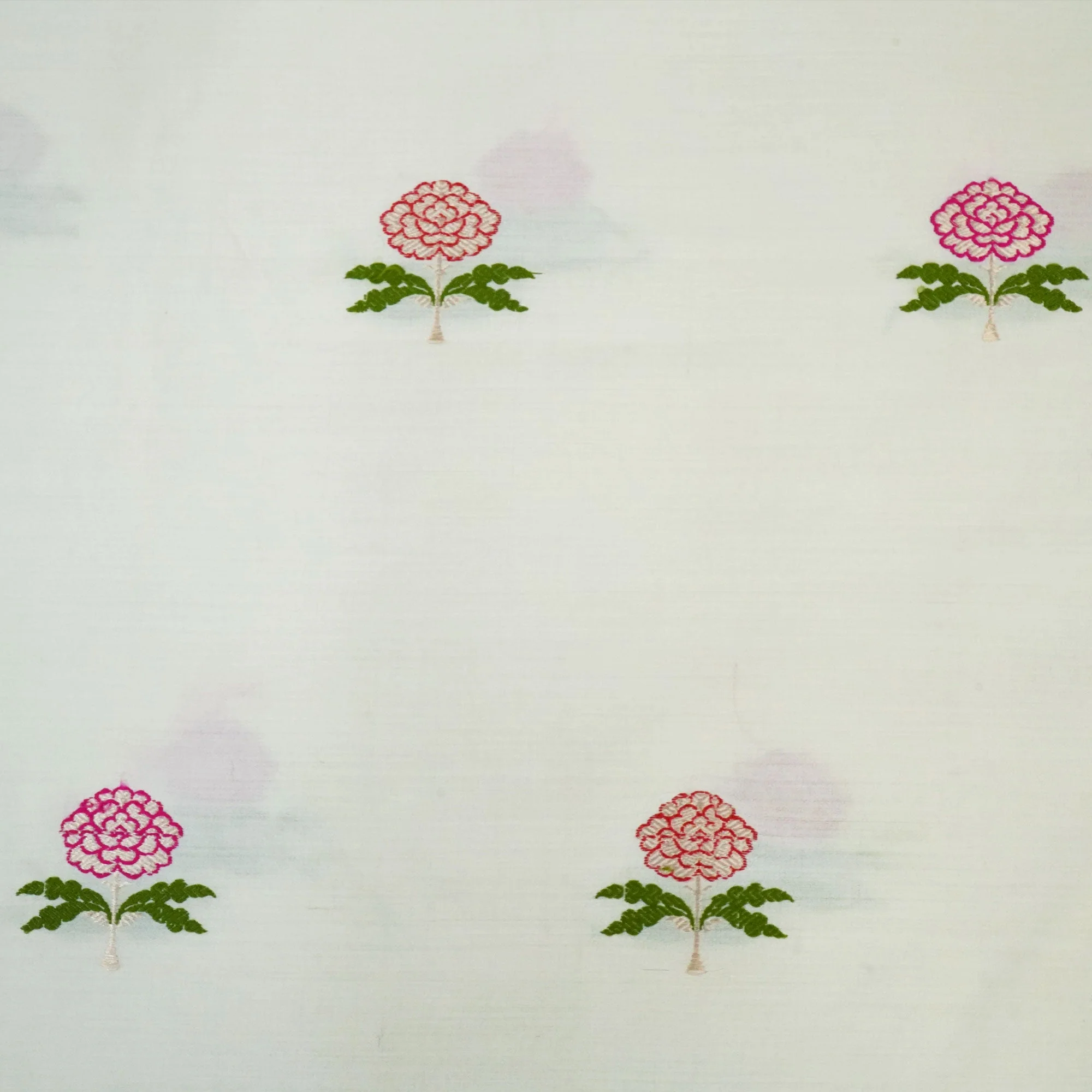 Cream Dyeable Mina Kari Kadua Buti Chiniya Silk Fabric MS-24613 - Image 4