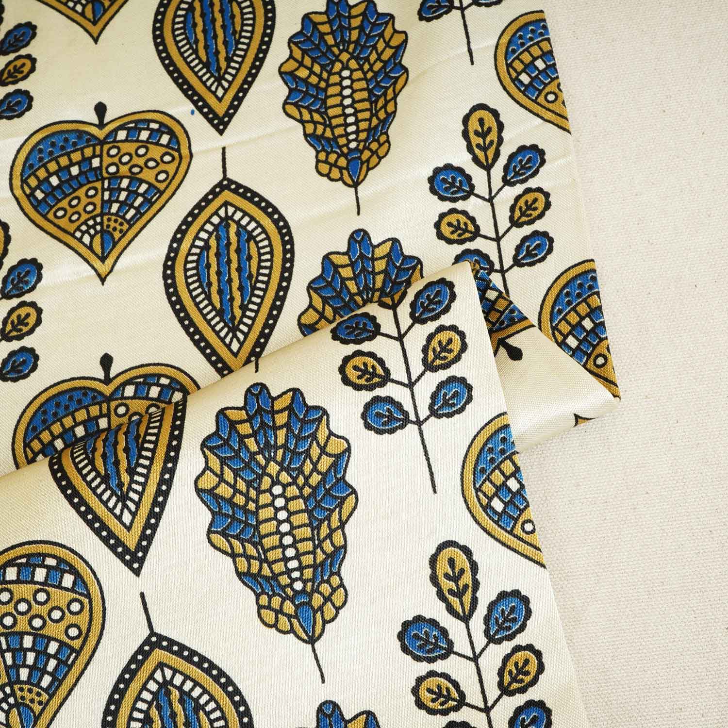 Cream Floral Print Mashru Silk Fabric EEG-28375 - Image 2