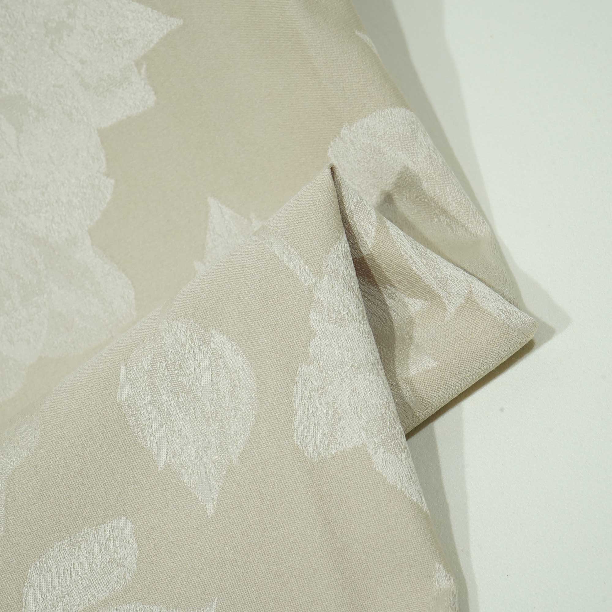 Cream Floral Satin Jacquard OE-12844 - Image 2