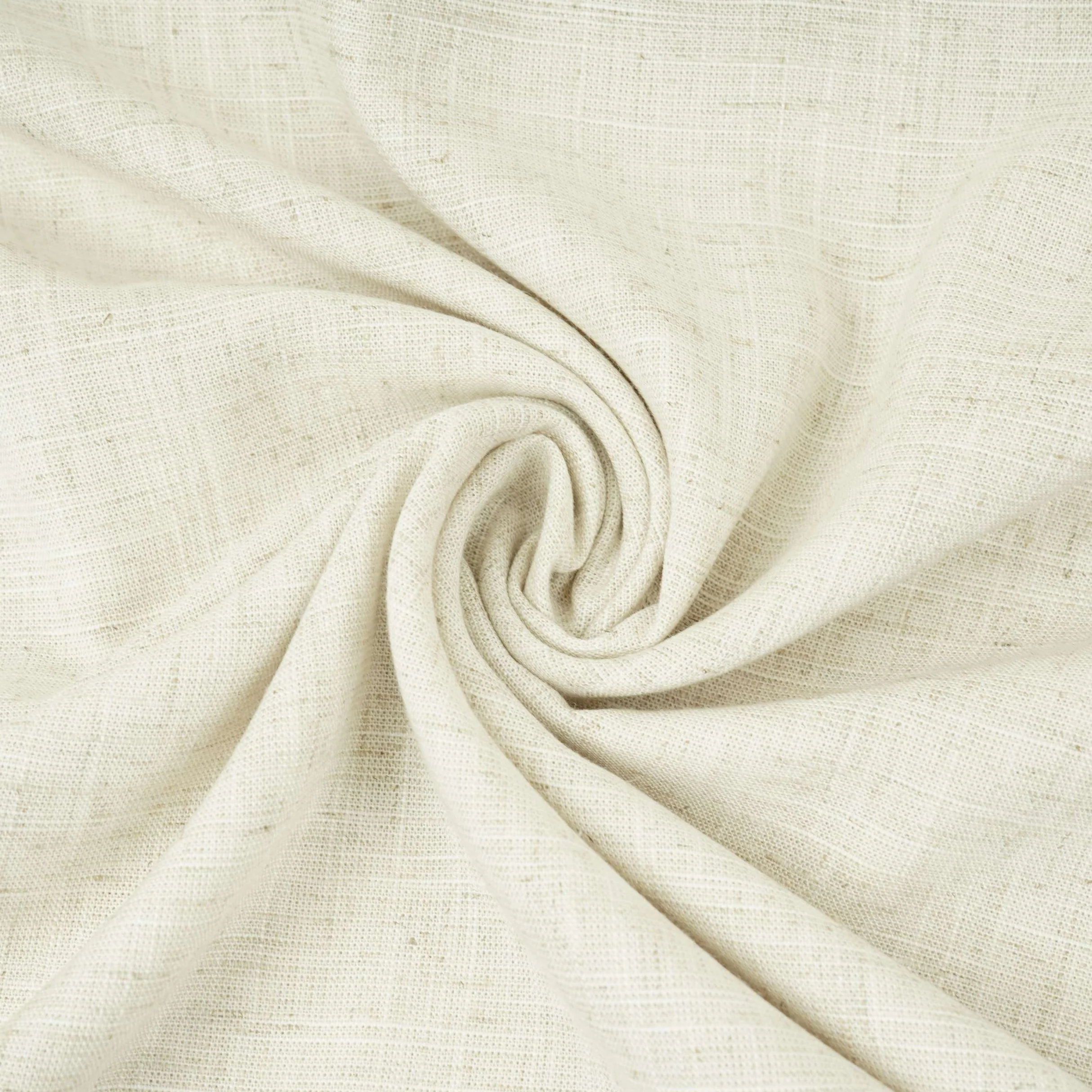 Cream Solid Linen Fabric RS-32452 - Image 4