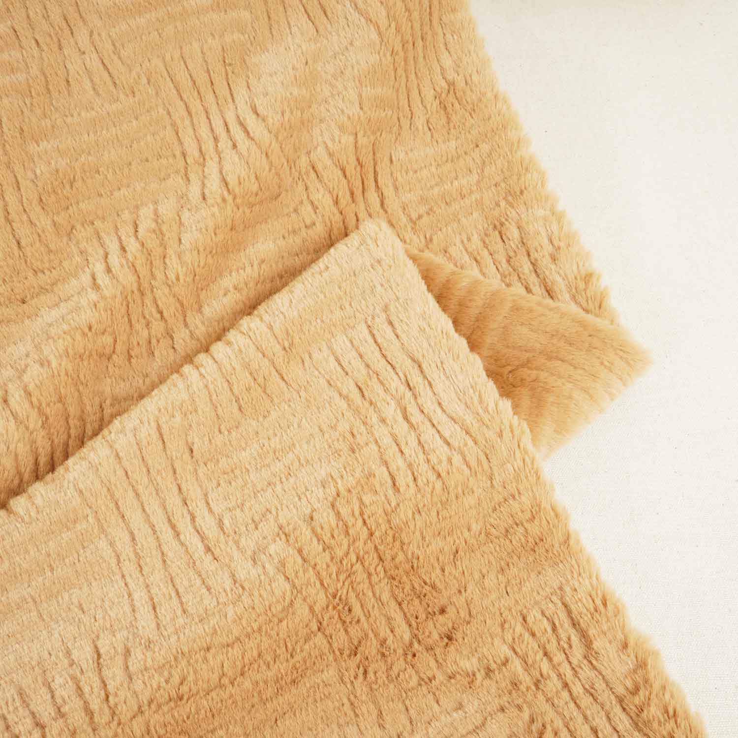Cream Solid Rabbit Fur Fabric SVP-28551 - Image 2