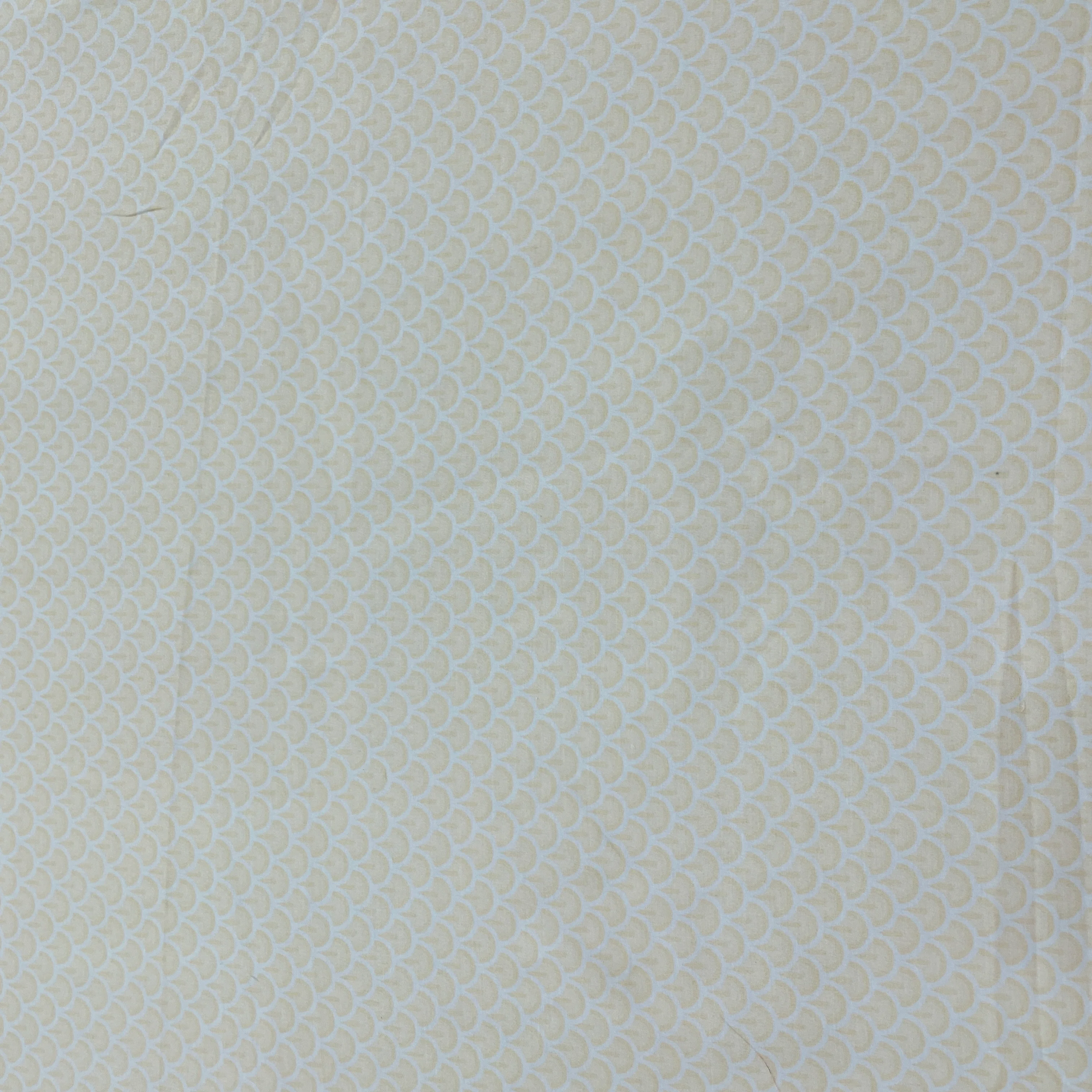 Cream Traditional Print Cotton Satin Fabric 9 - Image 2