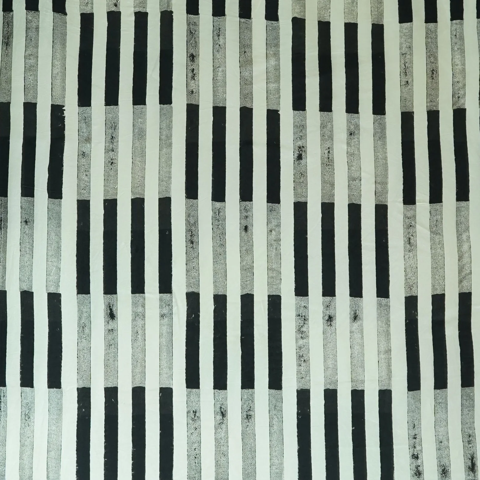 Cream with Black Stripes print Modal Silk Kaftan EEG-31640 - Image 2